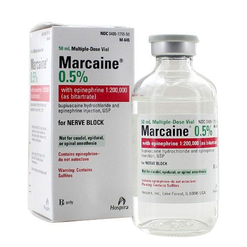 Marcaine® 0.5% w/Epi 1:200,000 50ml Multiple Dose Vial