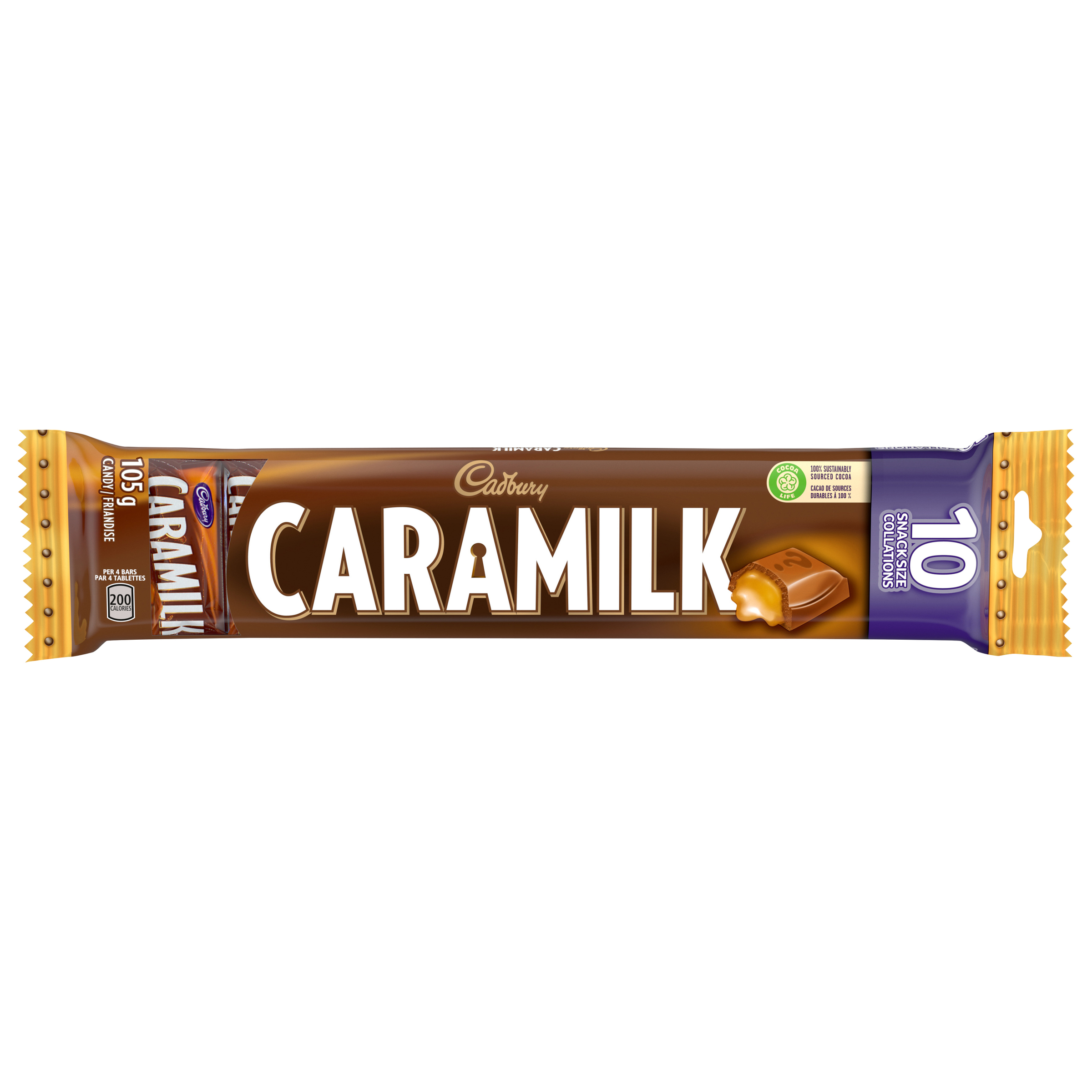 Cadbury Caramilk Snack Size Chocolate 10Ct-thumbnail-0
