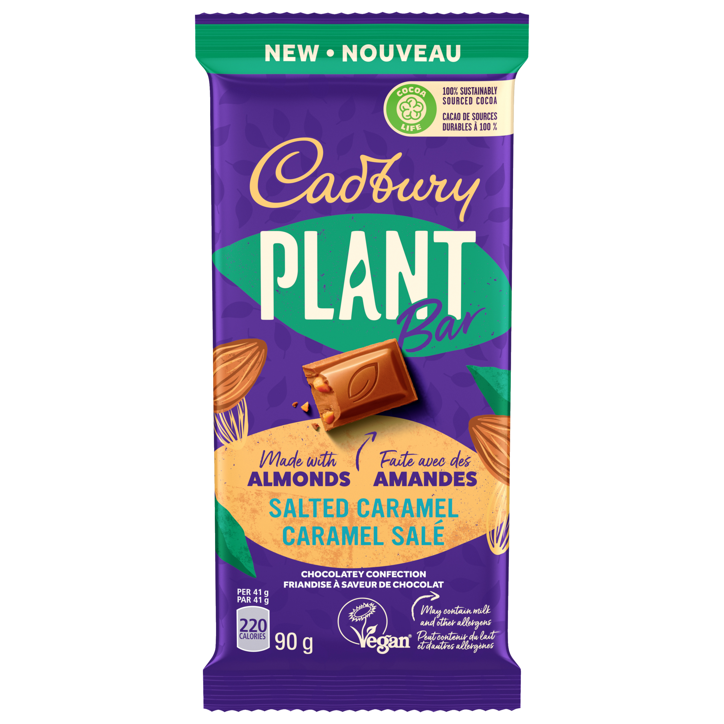 CADBURY PLANT BAR SALTED CARAMEL 90 GR
-1