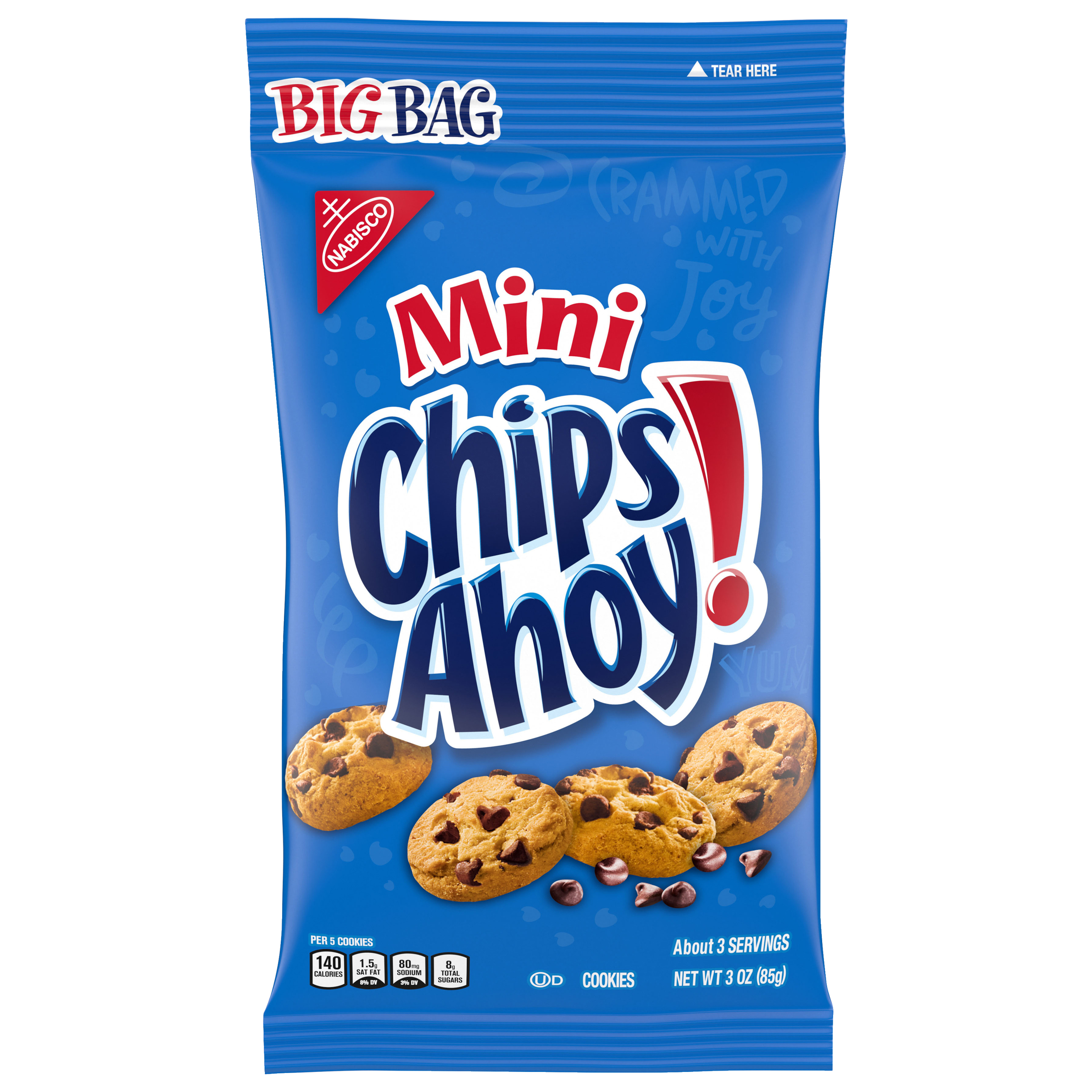CHIPS AHOY! Mini Original Chocolate Chip Cookies, 1 Big Bag (3 oz.)
