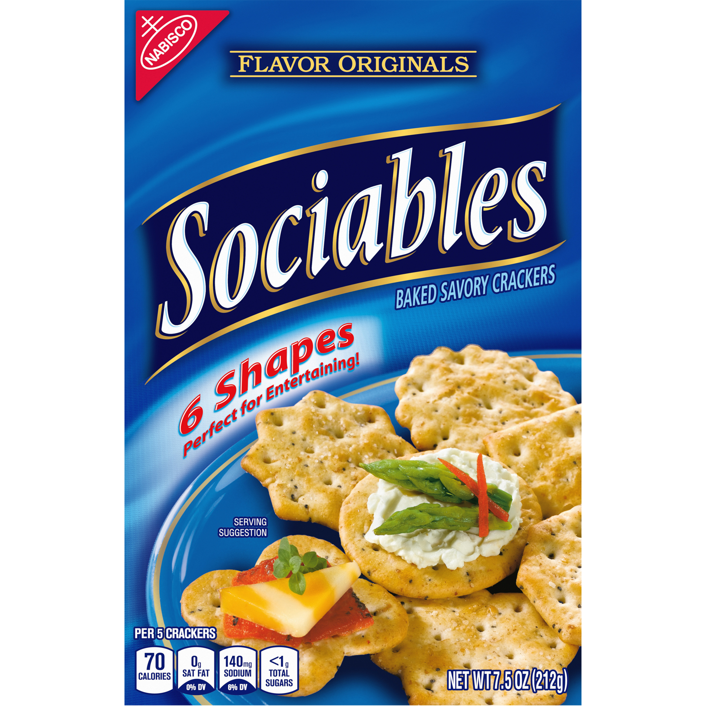 Flavor Originals Sociables Baked Savory Crackers, 7.5 oz-1
