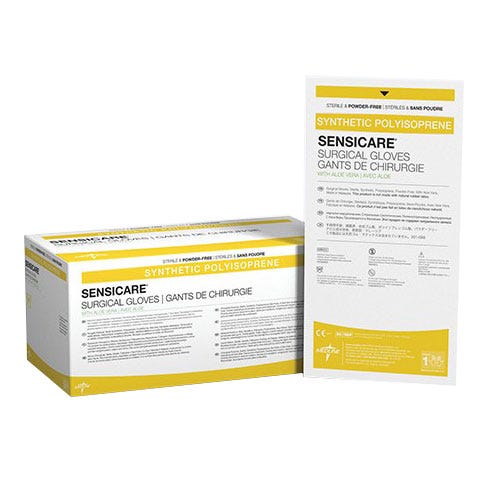 SensiCare® Surgical Gloves w/Aloe Vera, Size 7.5, Latex-Free, Powder-Free - 25/Box