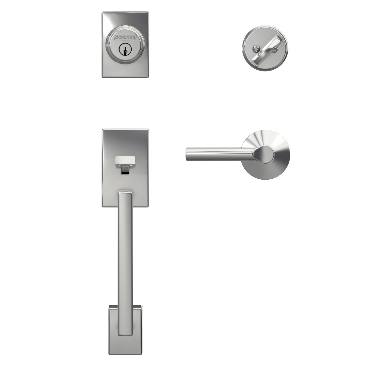Custom Single Cylinder Handleset and Broadway Lever with Kinsler Trim