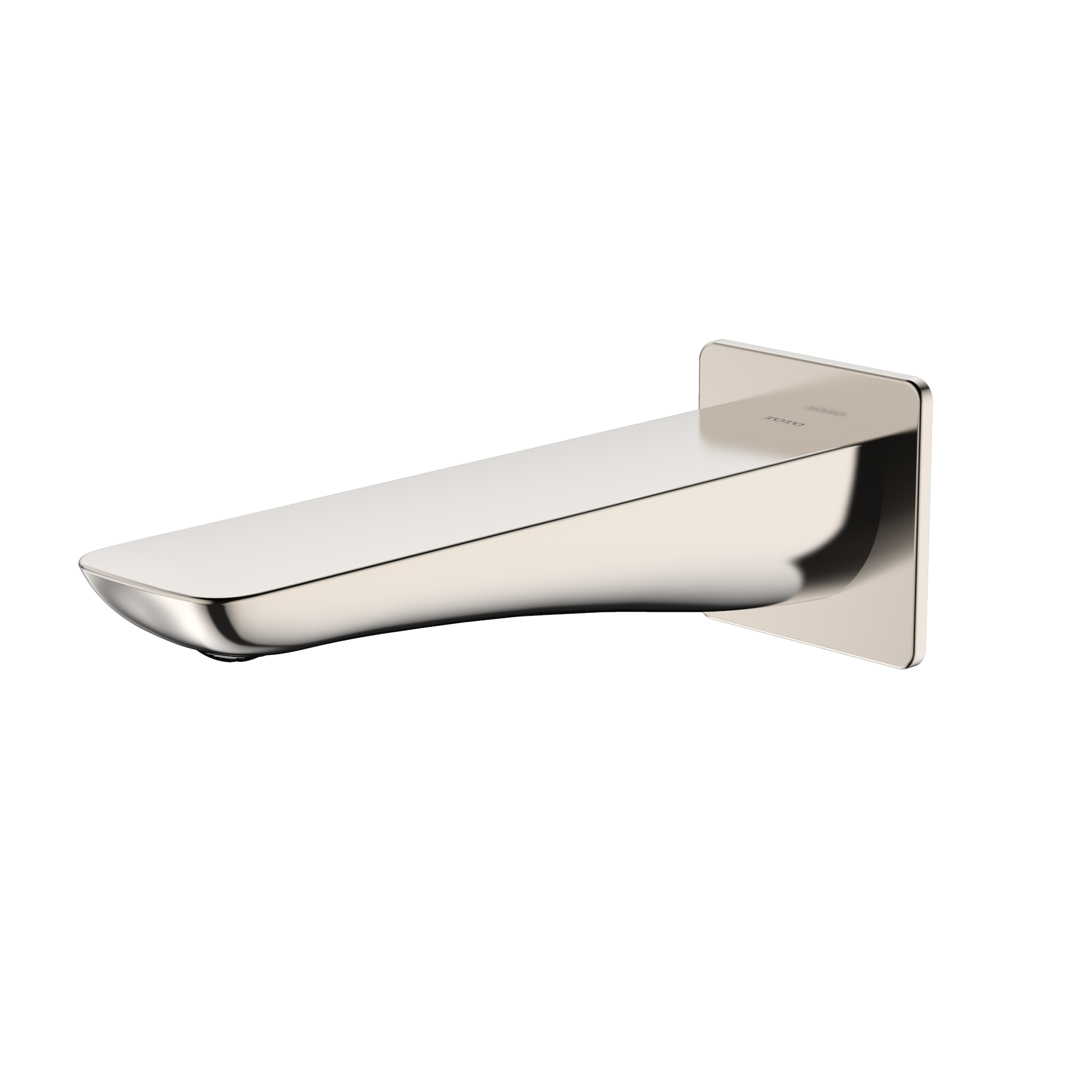 TOTO Modern S Wall Tub Spout, Polished Nickel, Brass, TBG02001U#PN