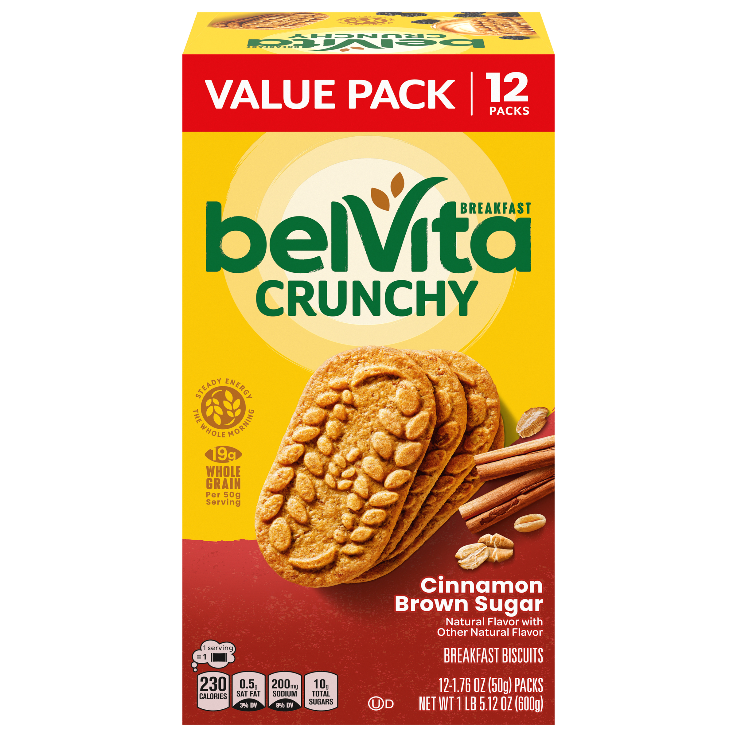BELVITA Crunchy Cinnamon Brown Sugar Breakfast Biscuits 21.12 OZ-thumbnail-0