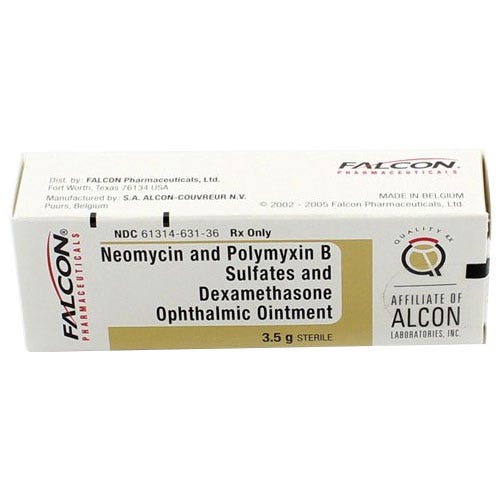 Neomycin and Polymyxin B Sulfates and Dexamethasone Ophthalmic Ointment, 3.5gm Tube