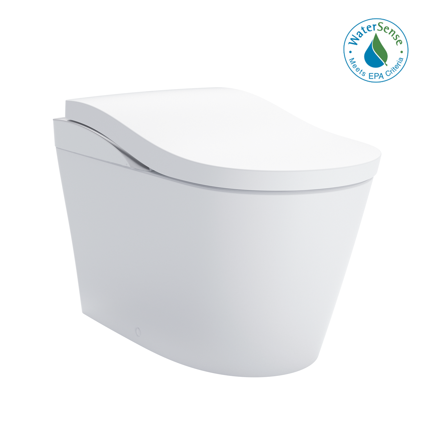 TOTO NEOREST LS Dual Flush 1.0 or 0.8 GF Integrated Bidet Toilet, Cotton White with Silver Trim, Vitreous China and Plastic, MS8732CUMFG#01S