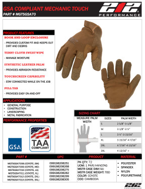 Product Sheet for MGTSGSA70