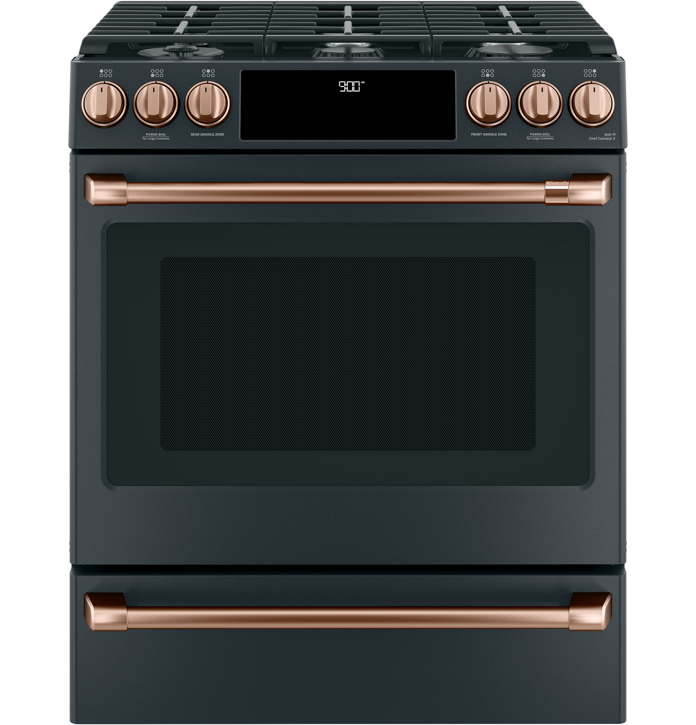 Front Cntrl Gas Knobs,Hndls Brushed Copper — Not Connectable view 2