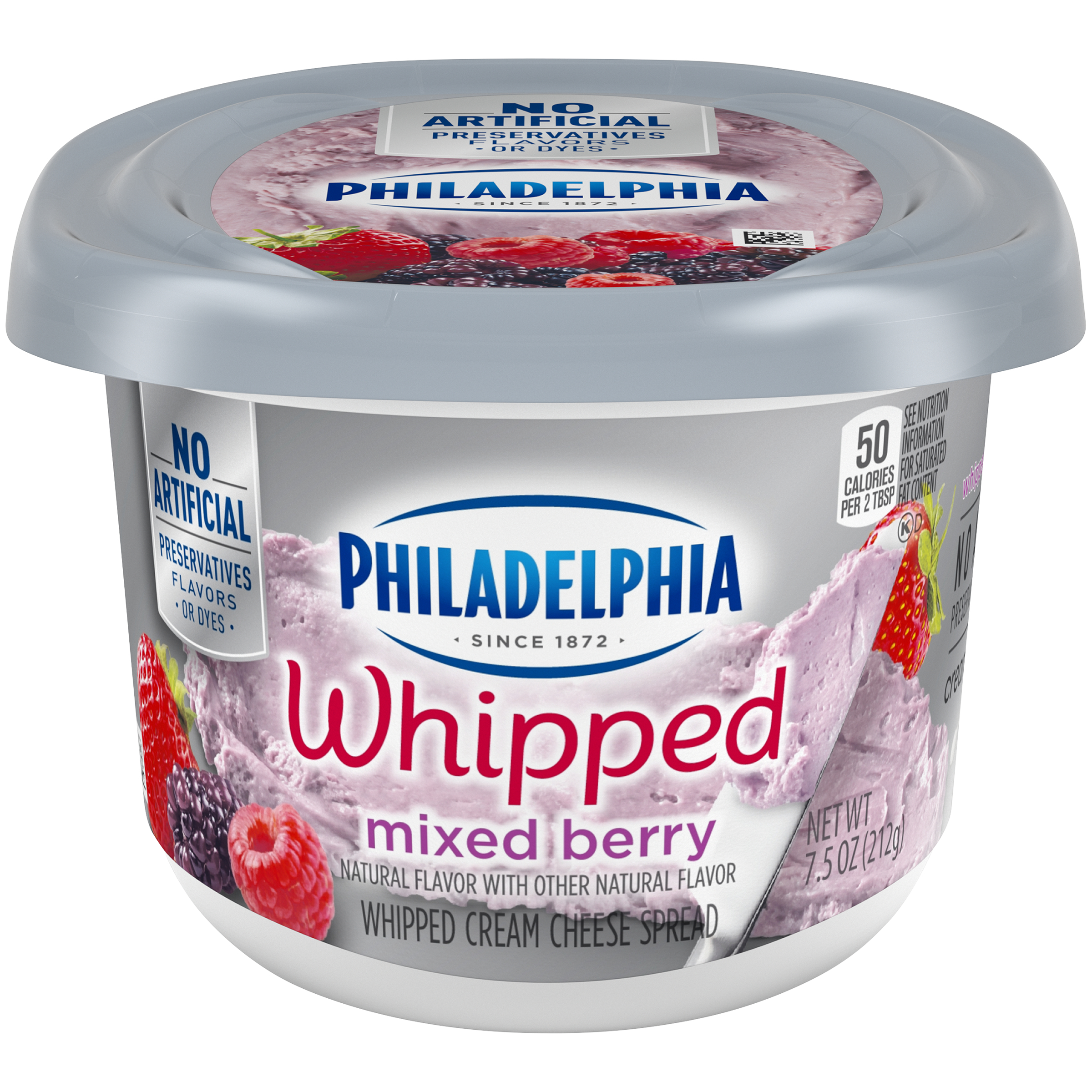 Philadelphia Whipped Mixed Berry Cream Cheese 7.5 oz Tub - My Food and Family