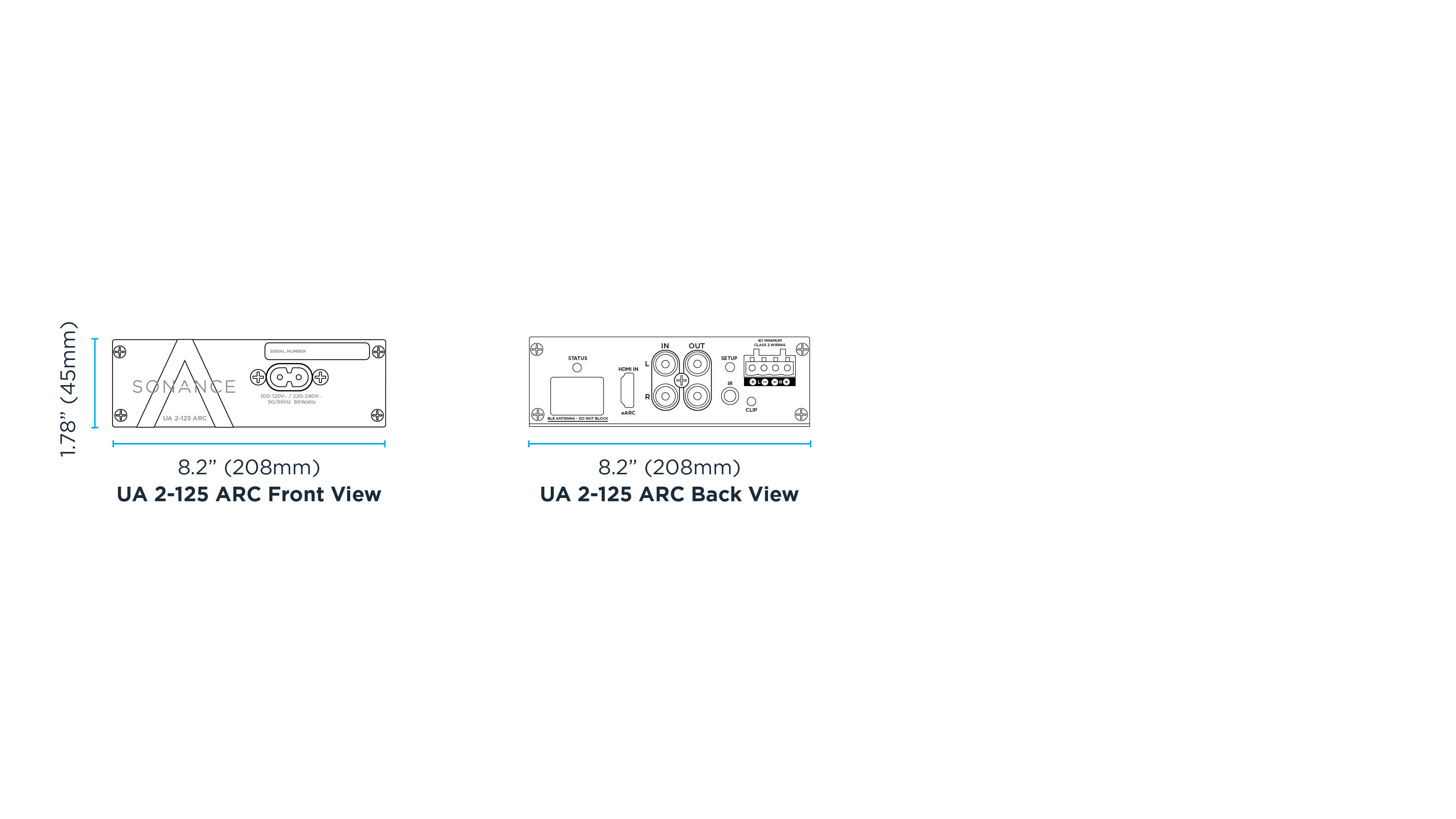 UA 2-125 ARC Dimensional Drawings