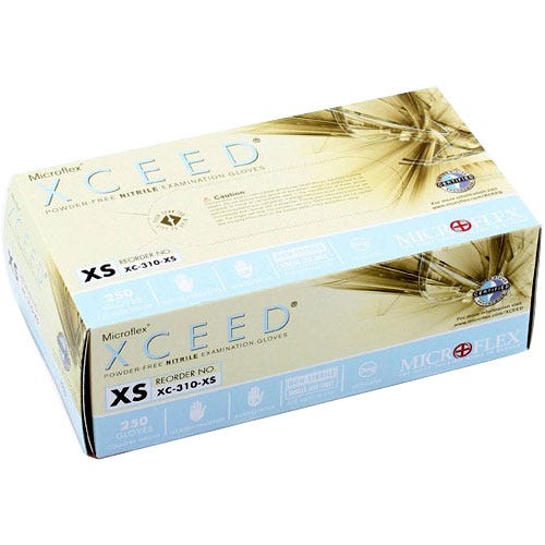 XCEED® Exam Glove X-Small Powder-Free - 250/Box