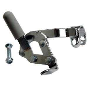 Wheel Lock Assembly for Invacare Detachable Arms, Left Hand, Push-to-Lock, Clamp-On