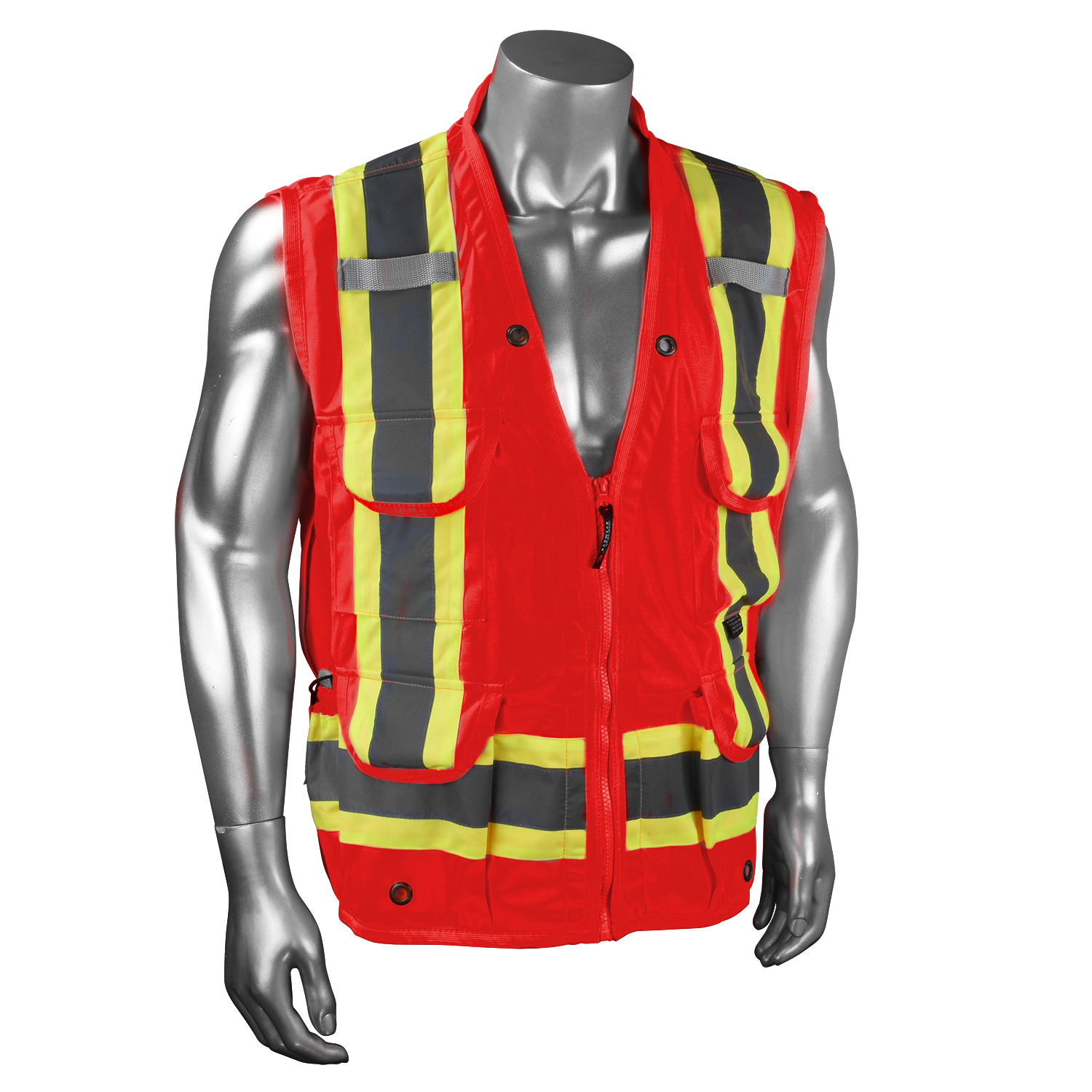 Picture of Radians SV030X-1 Heavy Duty 10-Pocket Cruiser Vest with Back Pouch X-Back
