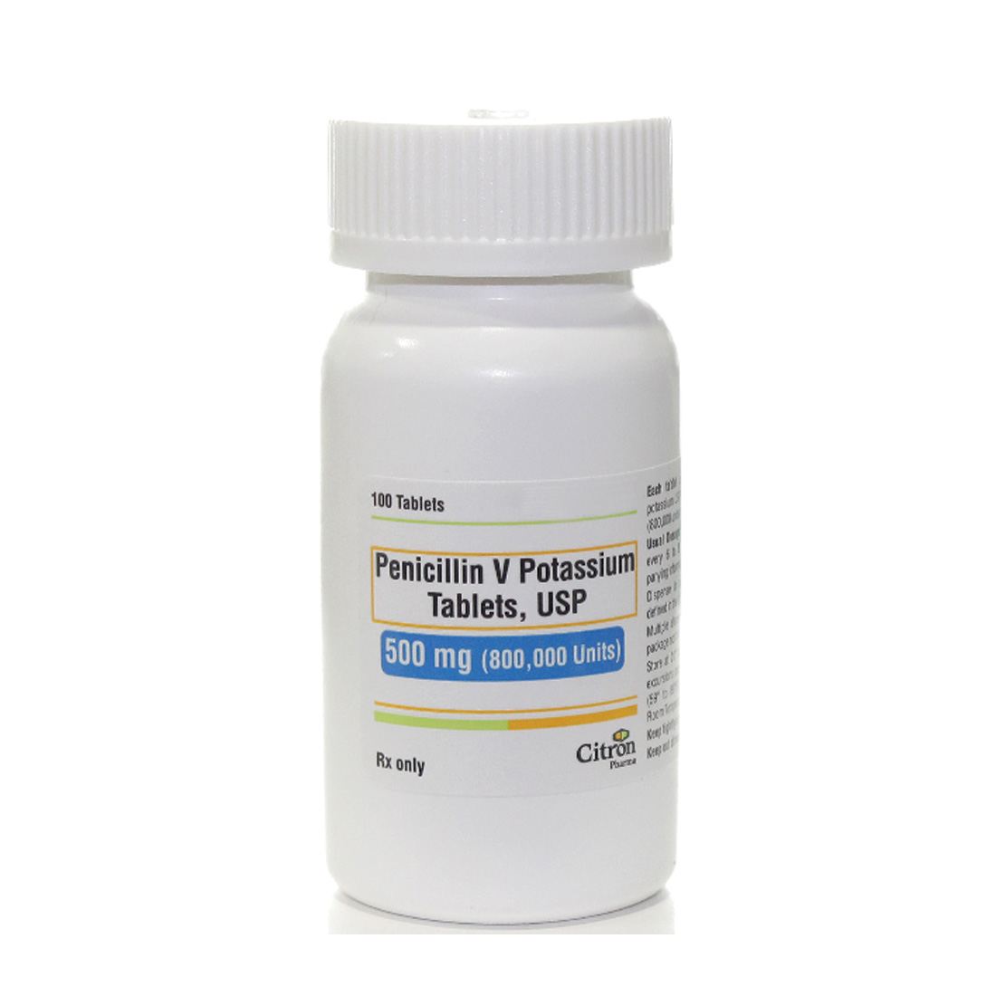 Penicillin VK 500mg Tablets - 100/Bottle