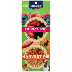 Image of Vitakraft Berry Pie & Harvest Pie Treats Rabbit/Guinea Pig/Hamster, 2 Pies