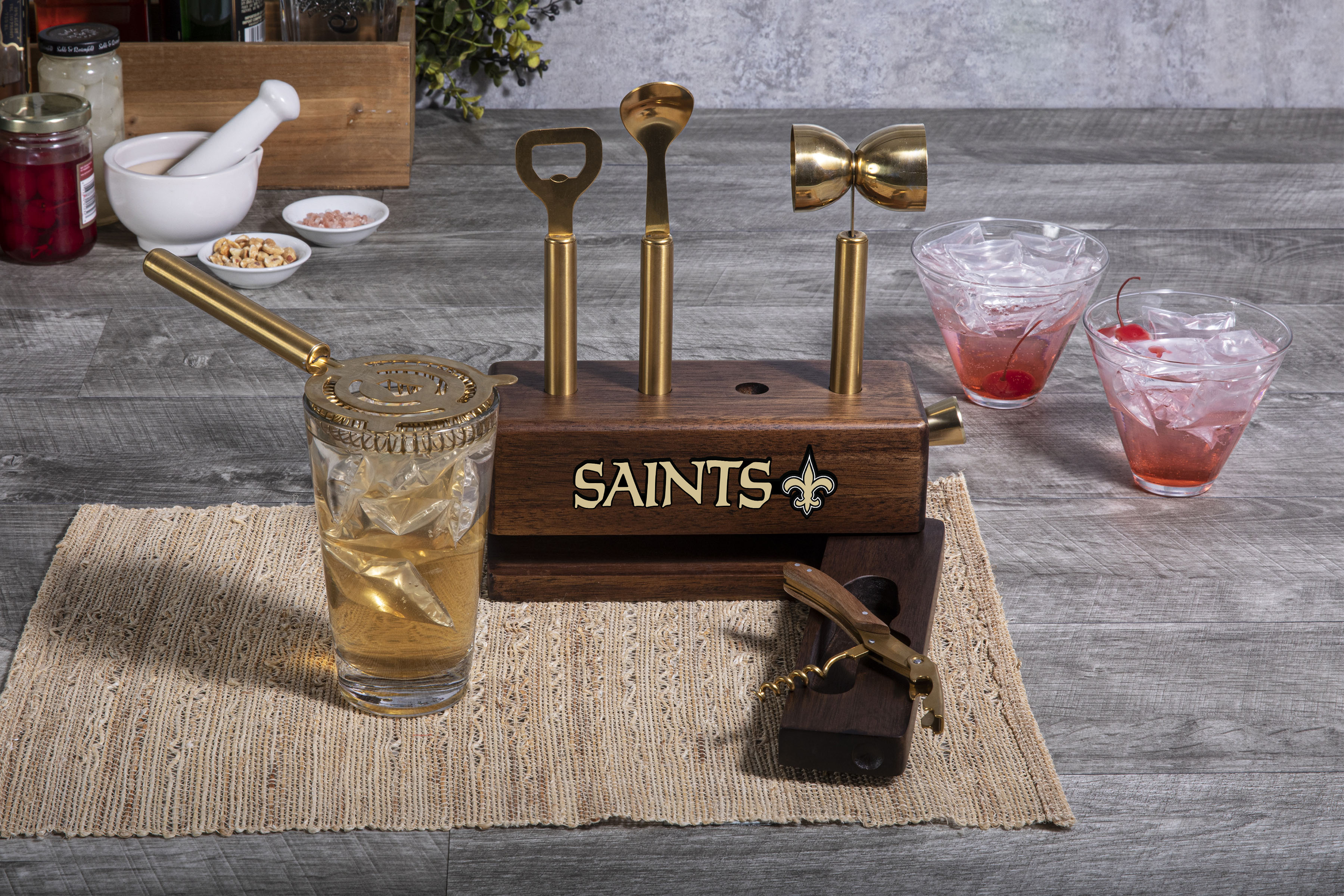 New Orleans Saints - Sidecar 5-Piece Bar Tool Set