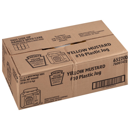  HEINZ Bulk Yellow Mustard Jug, 104 oz. Container (Pack of 6) 