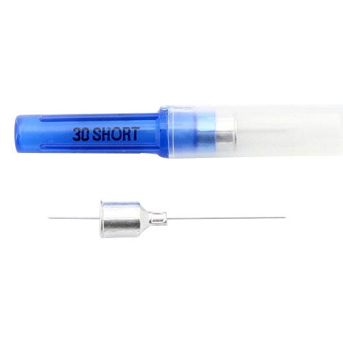 Monoject™ Dental Needle, 30 G Short (1"), Metal Hub, Blue - 100/Box