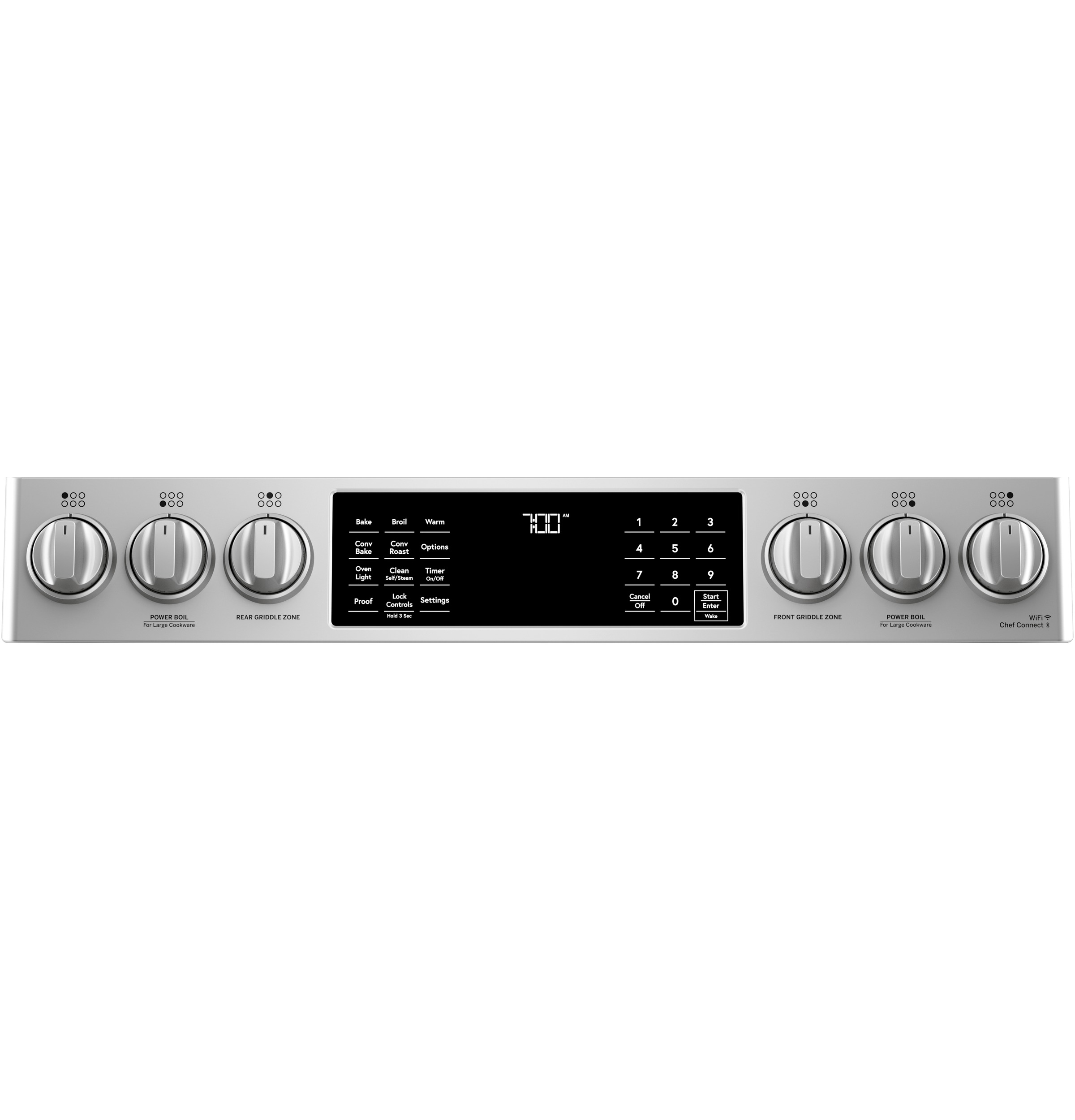 30" S/I — Gas RG — 6 Burners — Slf Cln w/ Stm Cln Opt — Cast Iron Griddle — Sgl Oven w/ Storage Drwr — True European Conv — ADA Compliant — Connectable via built-in WiFi view 6
