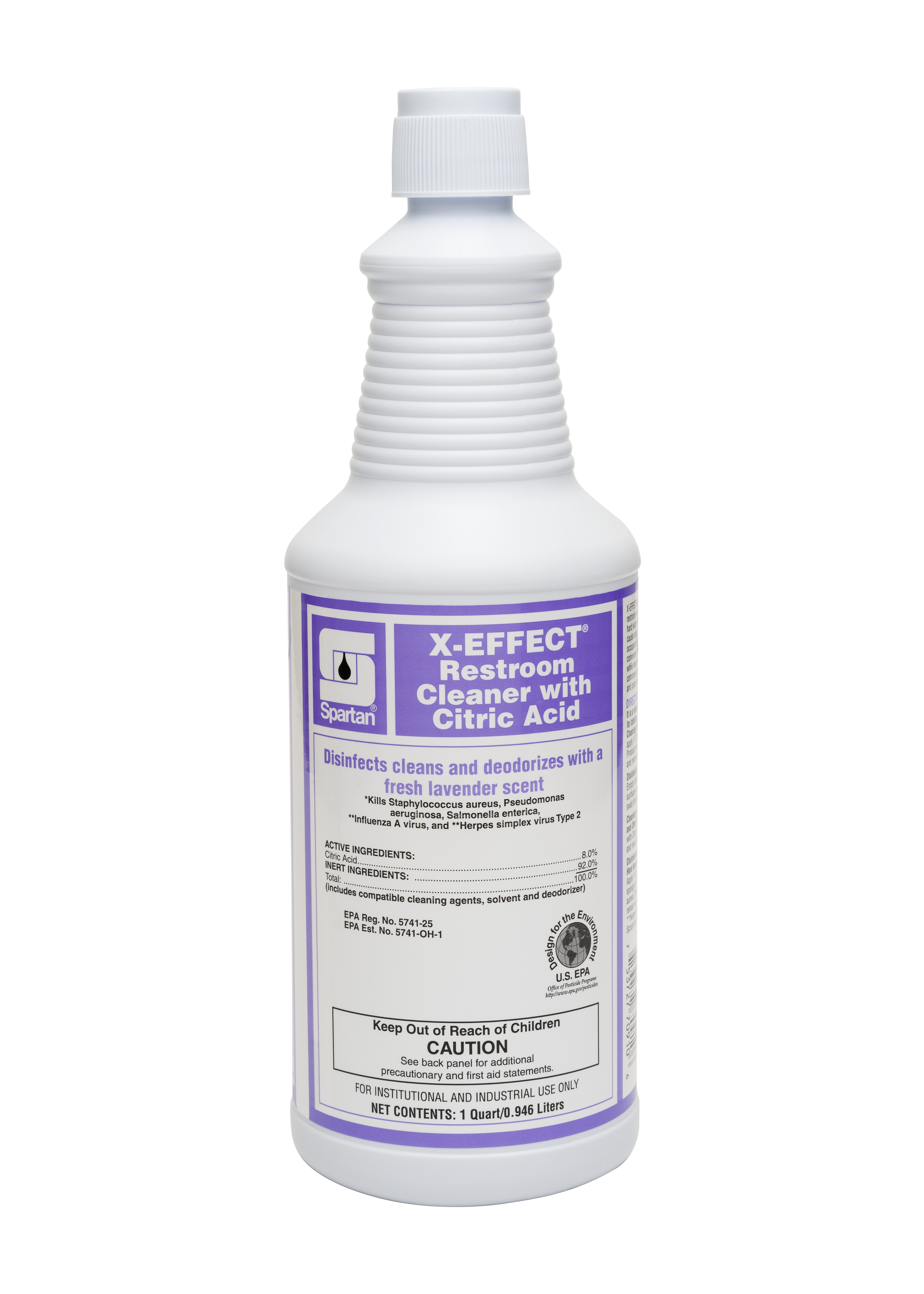 Spartan Chemical Company X-EFFECT Restroom Cleaner with Citric Acid, 1 quart (12 per case)