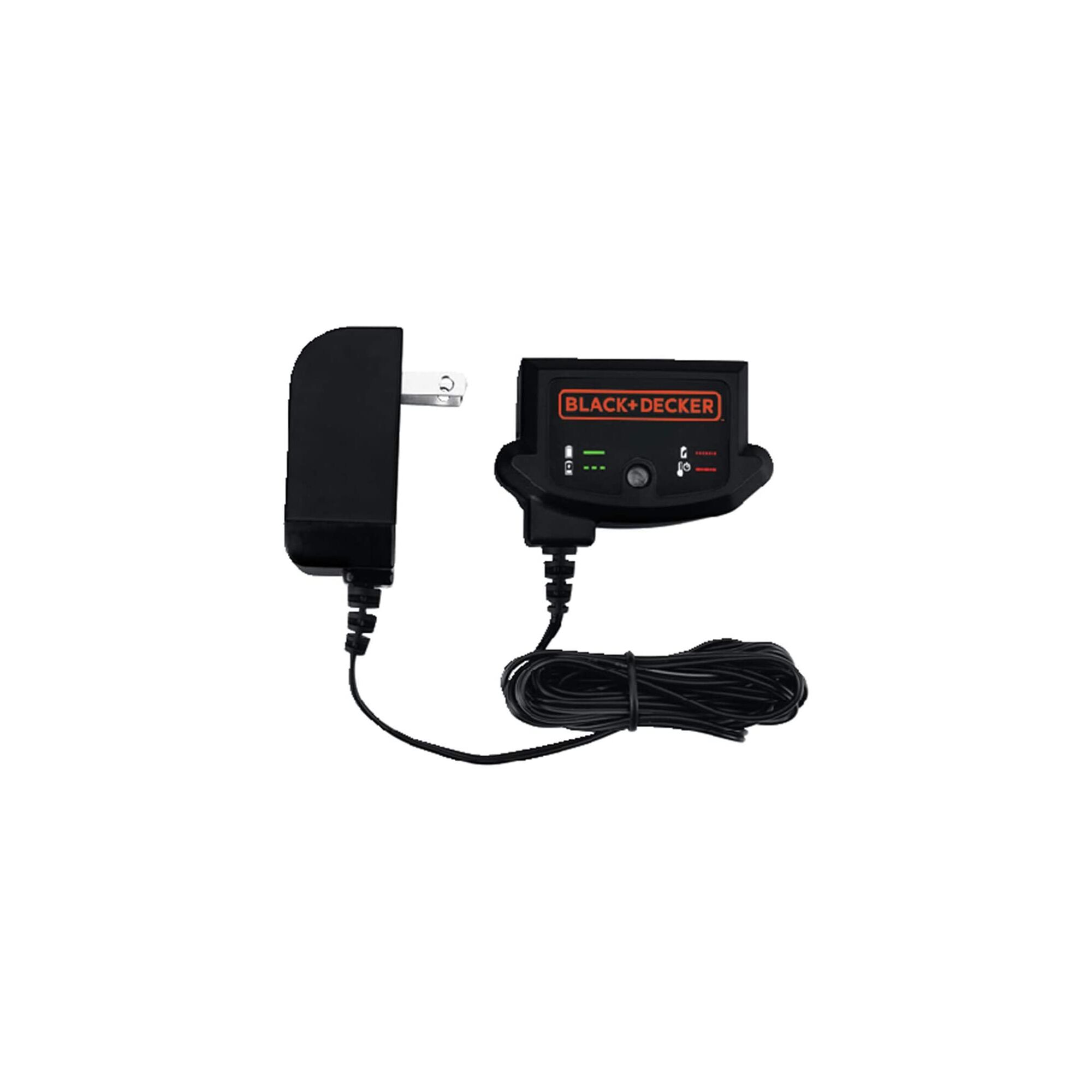 Profile of the wall charger for the 20V BLACK+DECKER Powerconnect battery