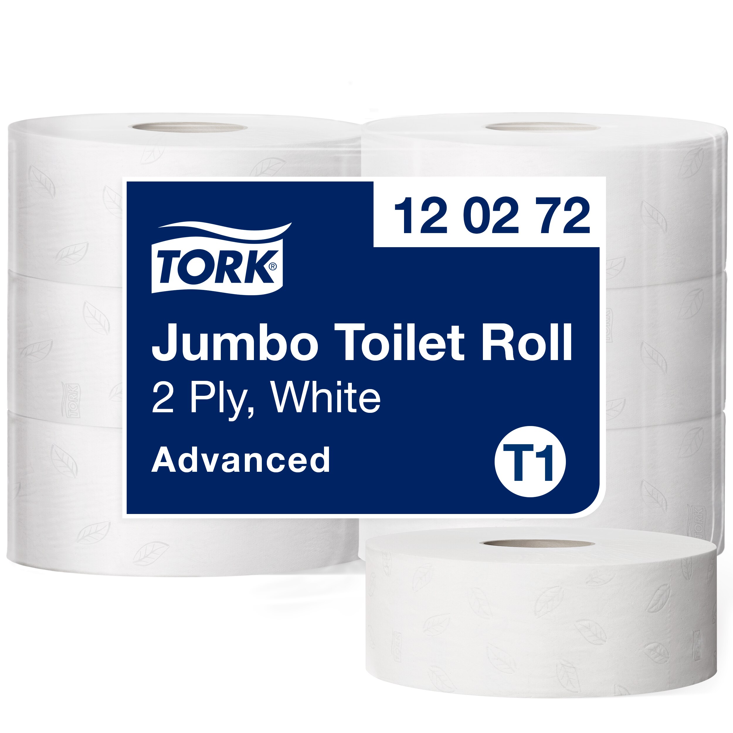 Toiletpapir, Udvendig oprulning, 2 lag, 6 ruller, Tork Jumbo Midi Advanced T1