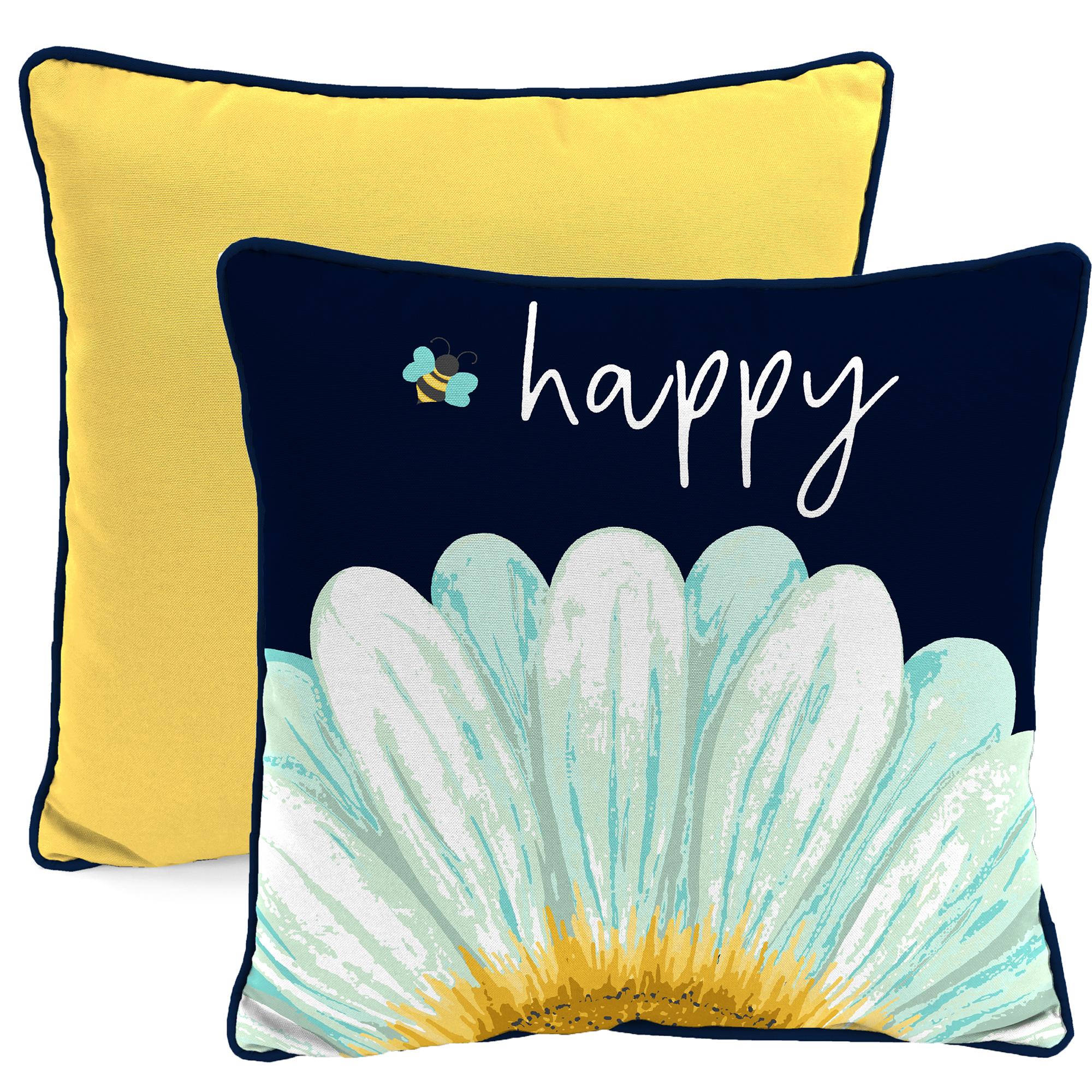New Outdoor Throw Pillow with Welt 16" x 16", Fade Stain Resistant, Easy Clean - Picture 8 of 30
