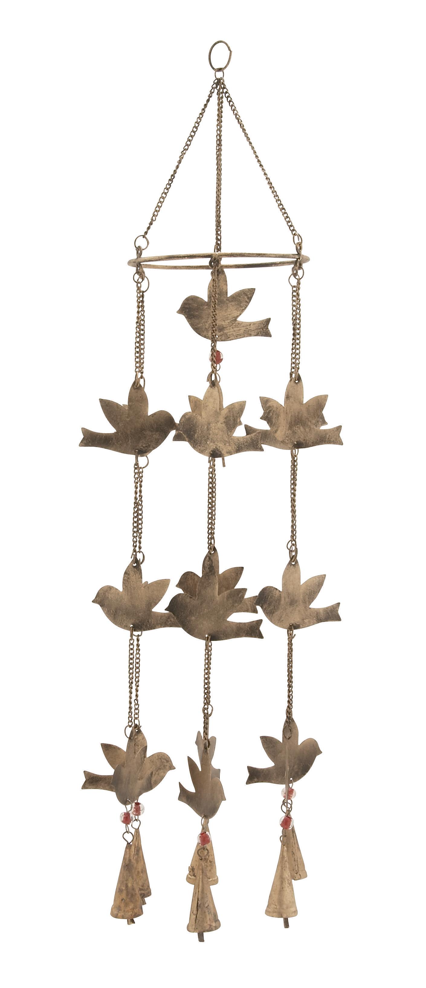 Brass Metal  Windchime, 7" x 1" x 30"