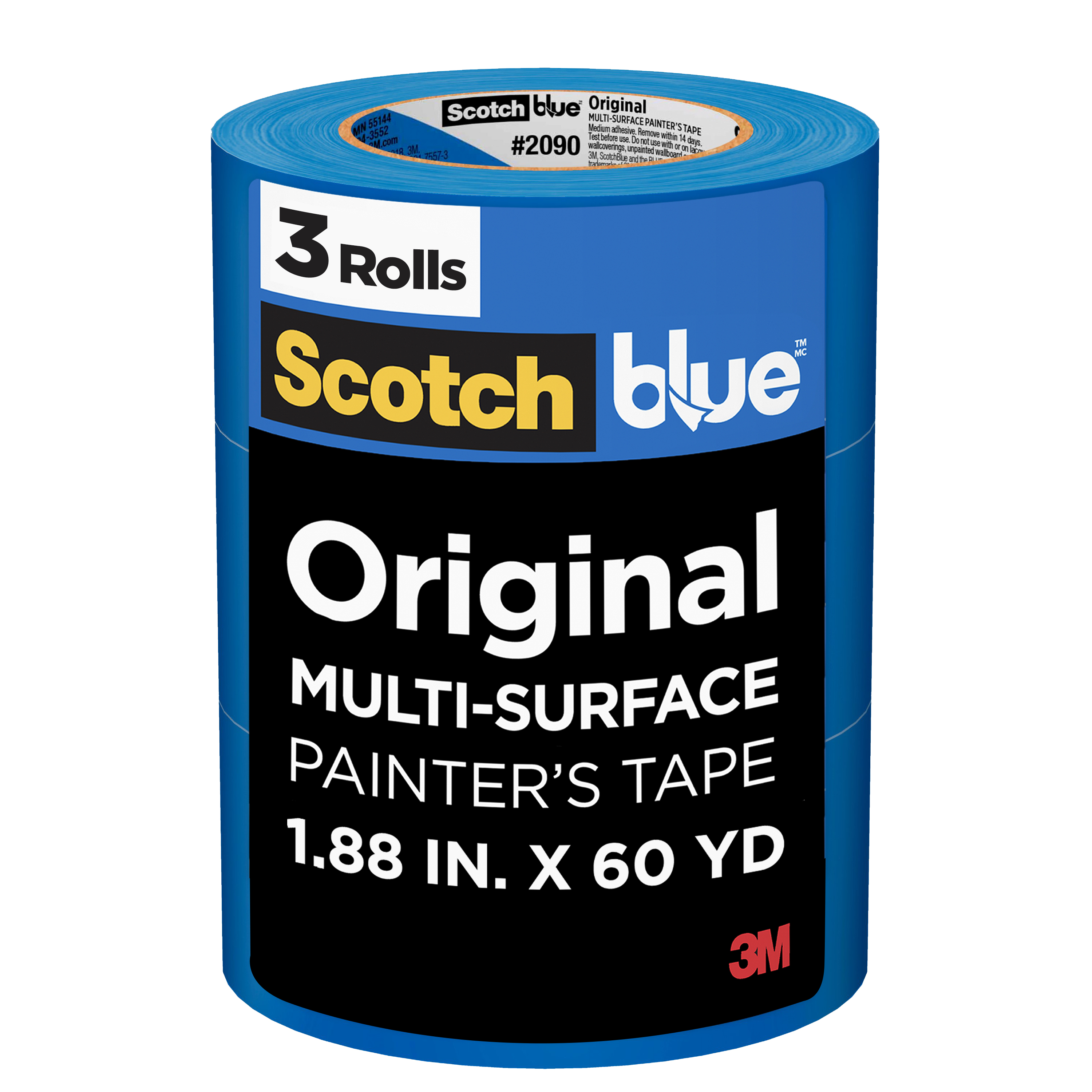SCOTCHBLUE MULTI SURFACE PAINTER'S TAPE 1.88"X60YD (48MM X 54.8) 3PACK