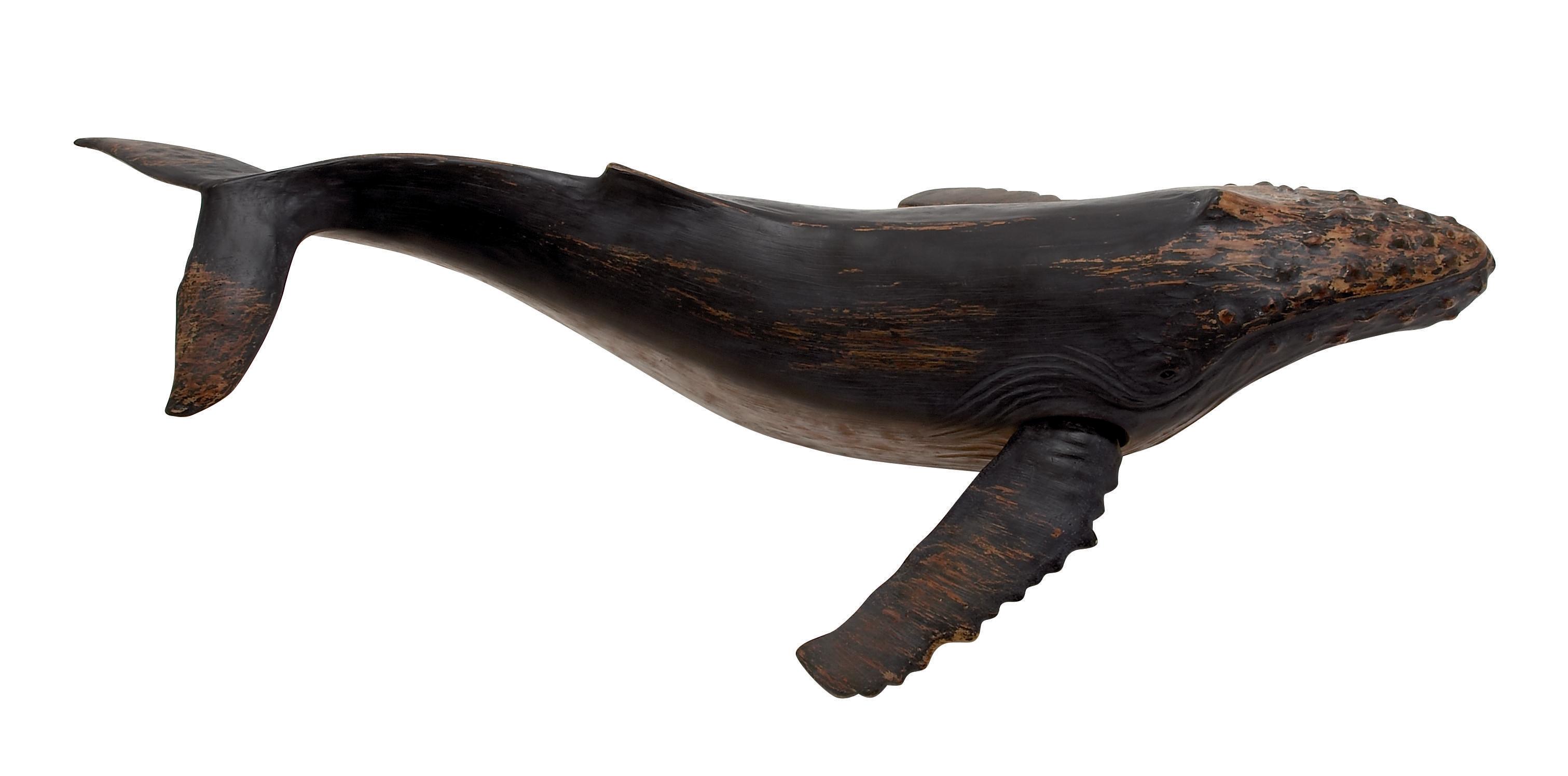 black polystone  sculpture, 34" x 20" x 9"