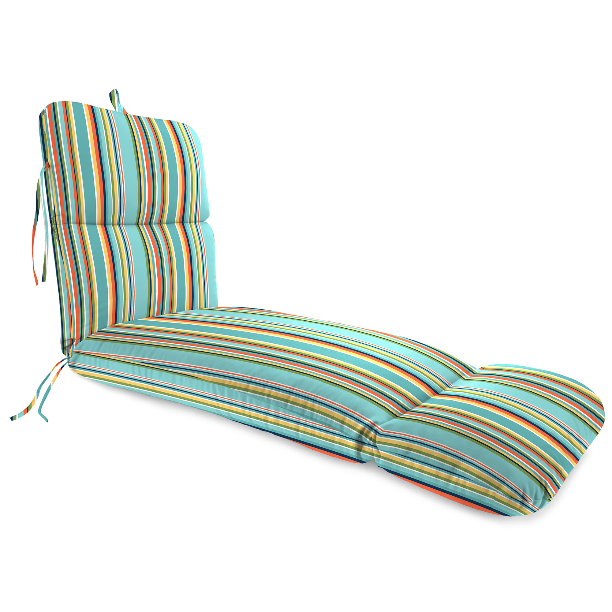 New Outdoor Patio Chaise Lounge Cushion with Ties and Loop 74" x 22", UV Treated - Picture 10 of 17