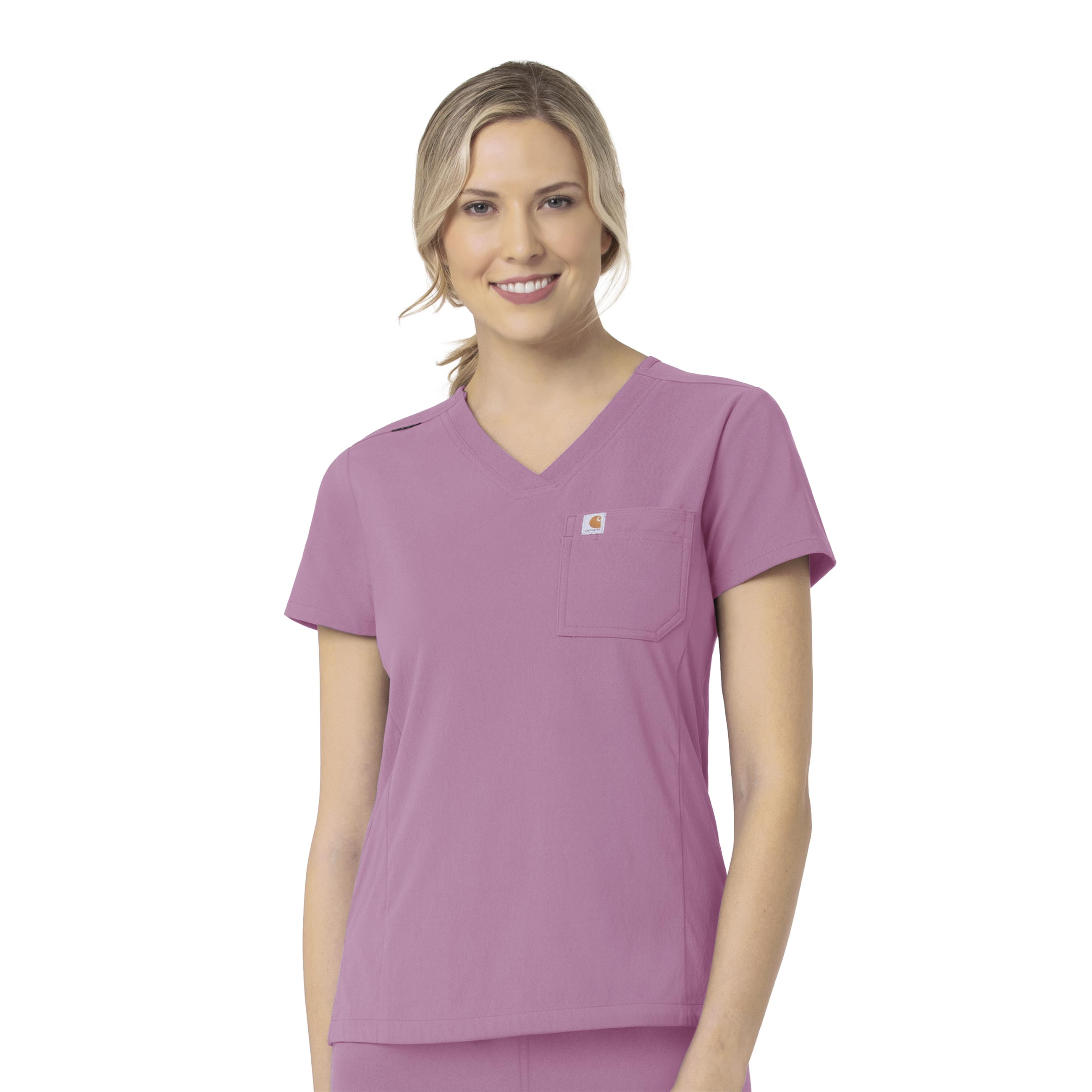 Carhartt Rugged Flex Peak C12137 Women&#8216;s Moisture Wicking Tuck-In Scrub Top-Carhartt