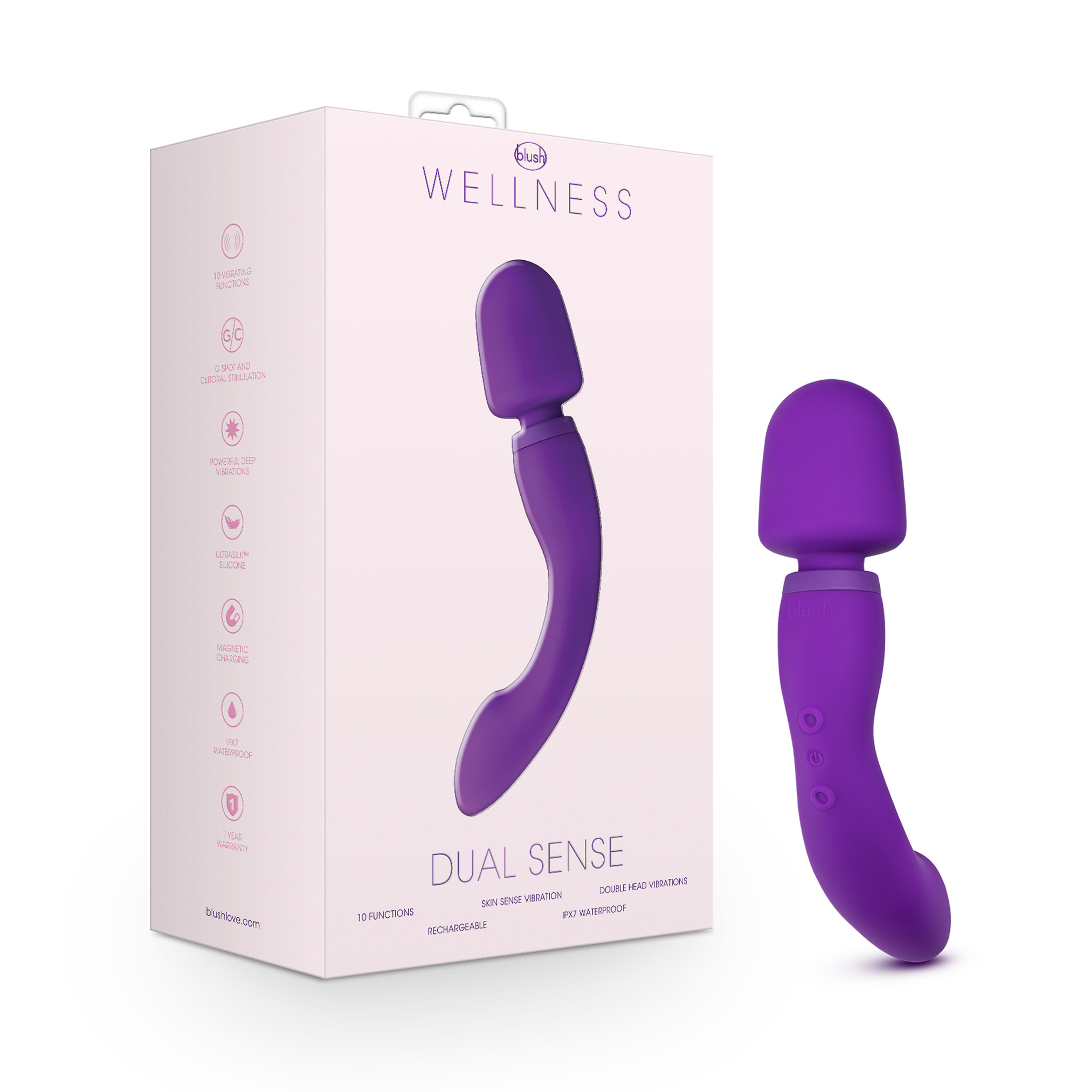 Wellness By Blush? / Dual Sense 10 Function Massage Wand With RumbleTech