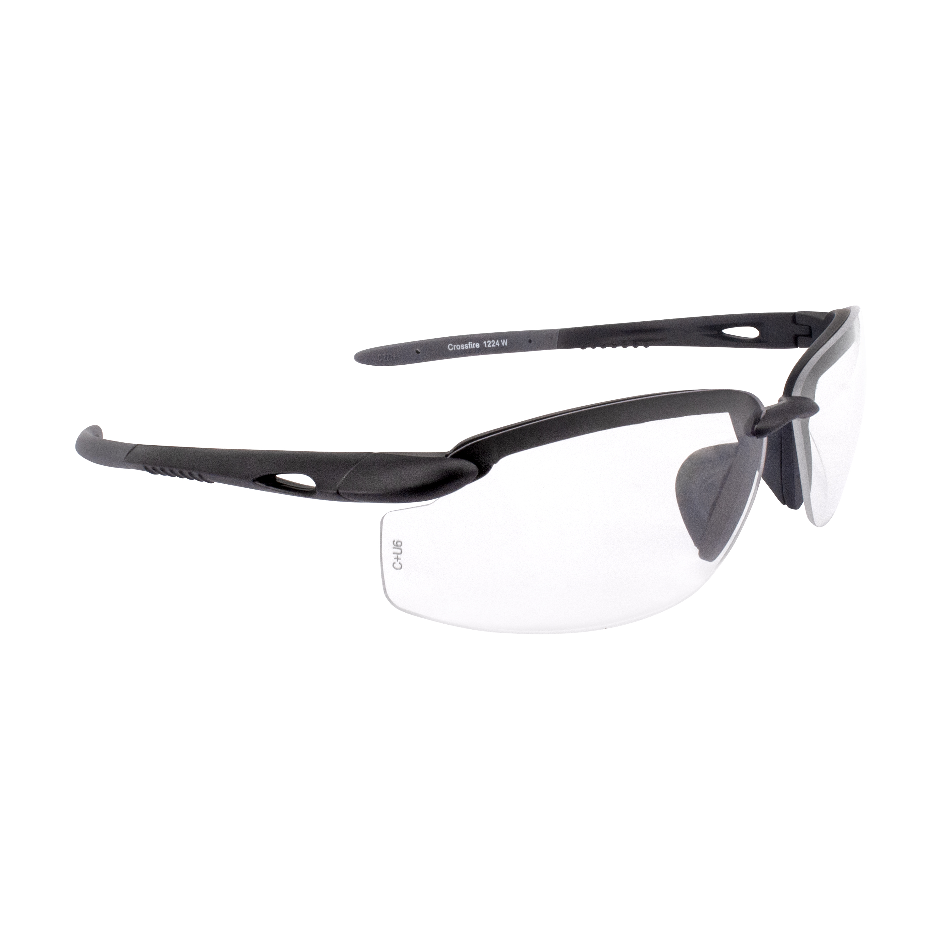 ES5W Premium Safety Eyewear - Matte Black Frame - Clear Lens