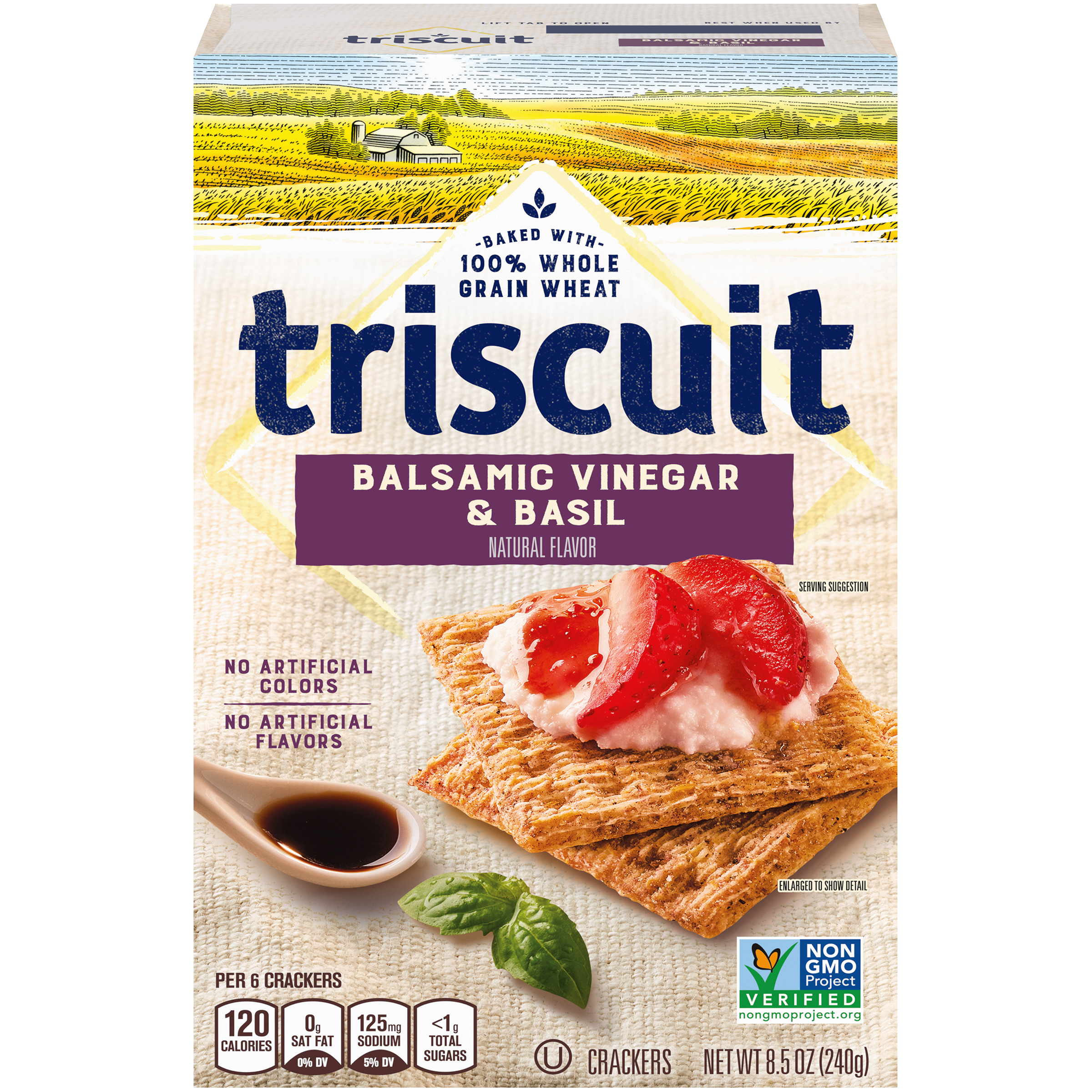 Triscuit Balsamic Vinegar & Basil Whole Wheat Crackers, 8.5 oz-thumbnail-0