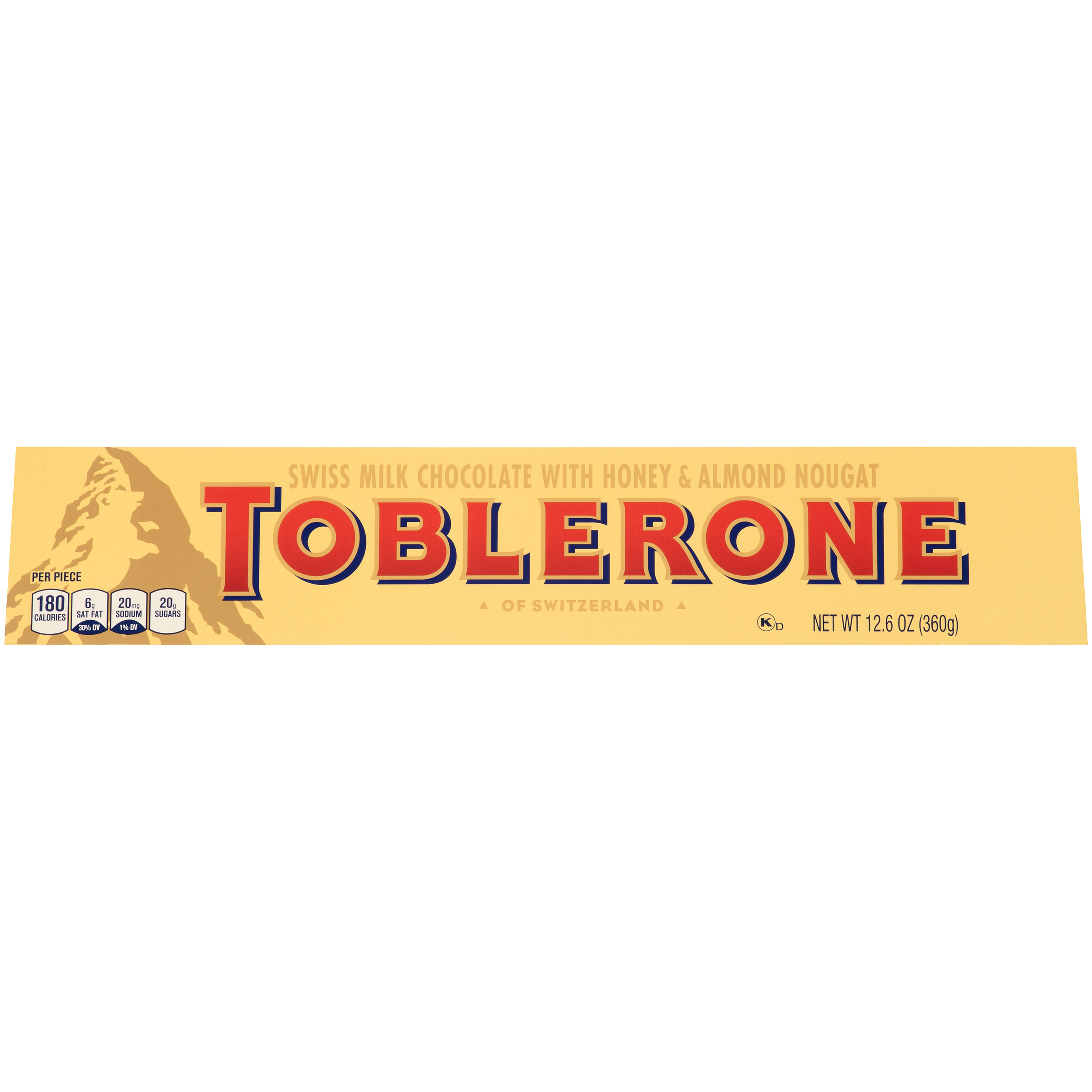 Toblerone Swiss Milk Chocolate Candy Bar with Honey and Almond Nougat, 12.6 oz-0