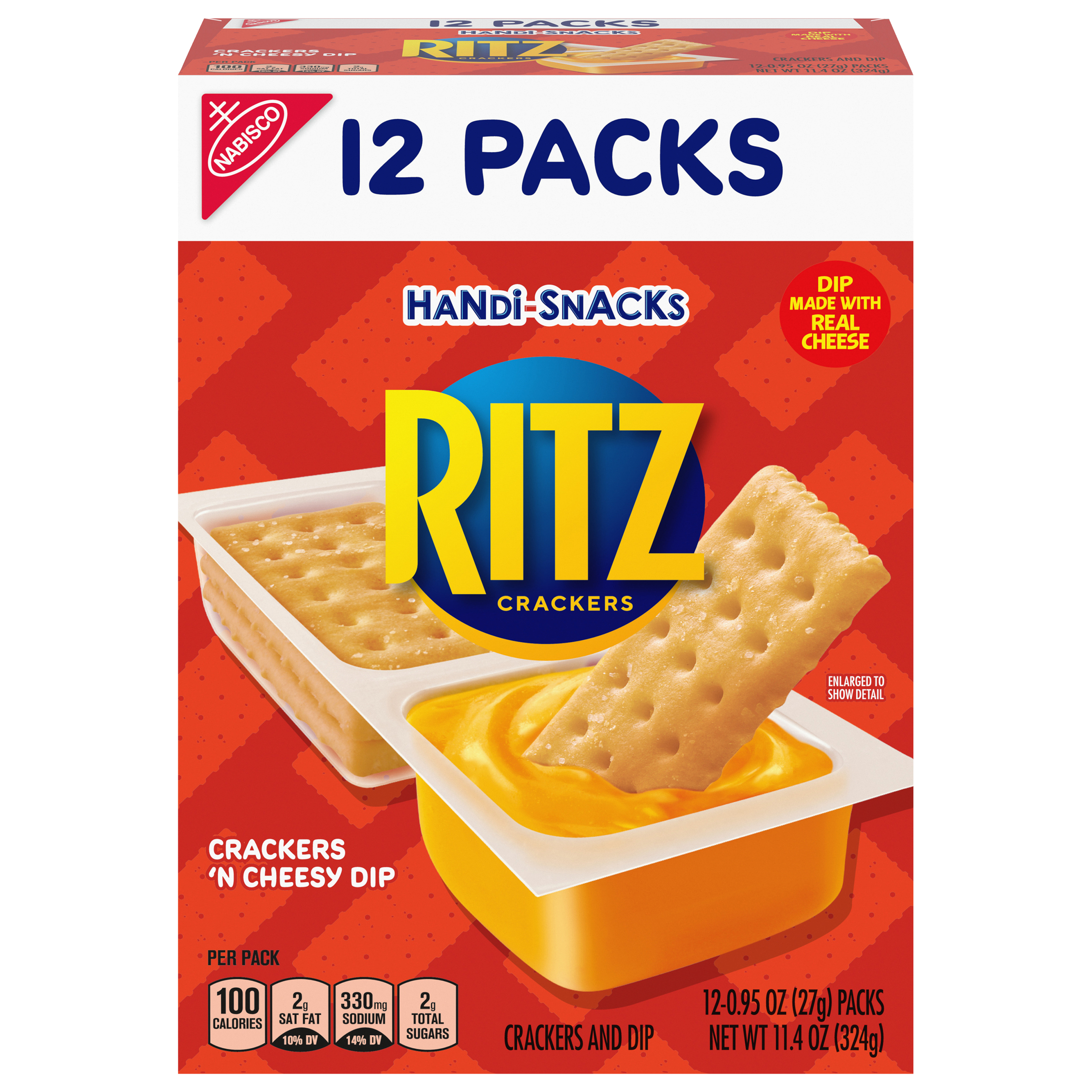 HANDI-SNACKS Ritz Crackers N Cheez Two Compartment Snacks 11.4 oz