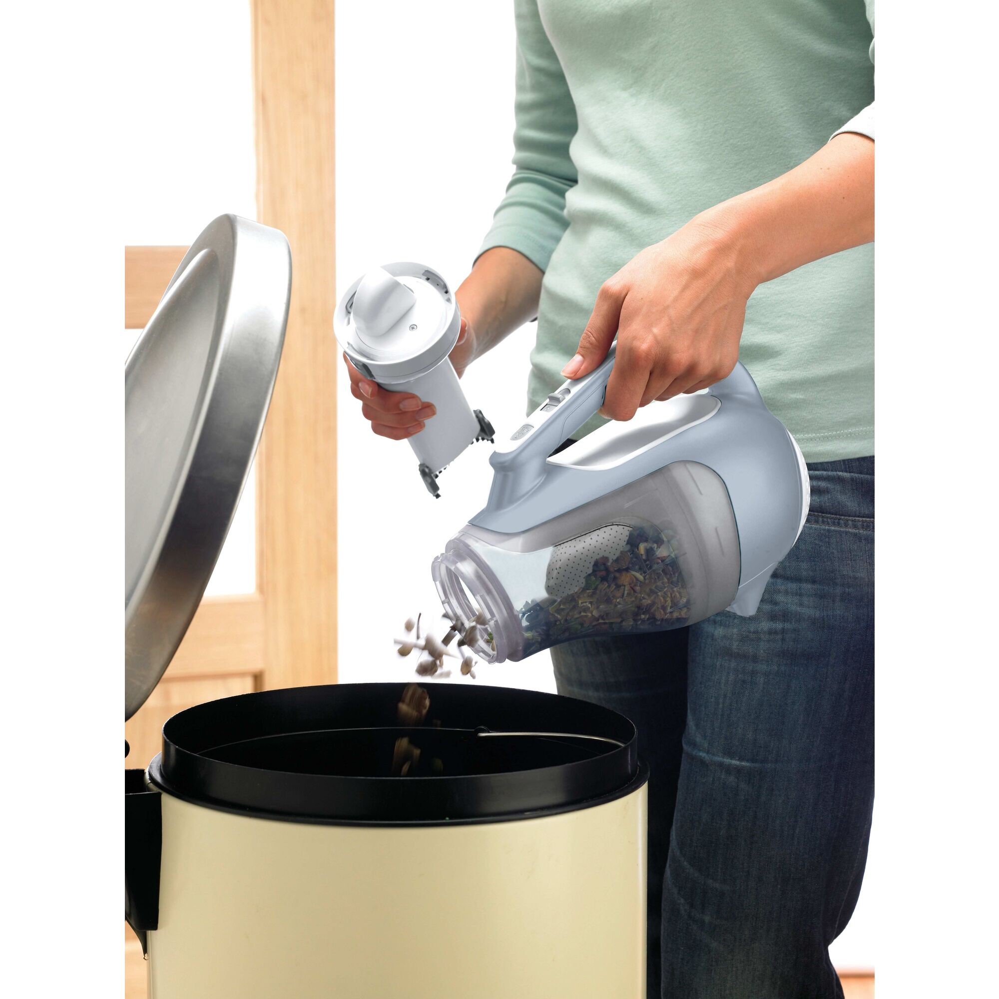 Dustbuster Cordless Hand Vacuum with pull out crevice tool.