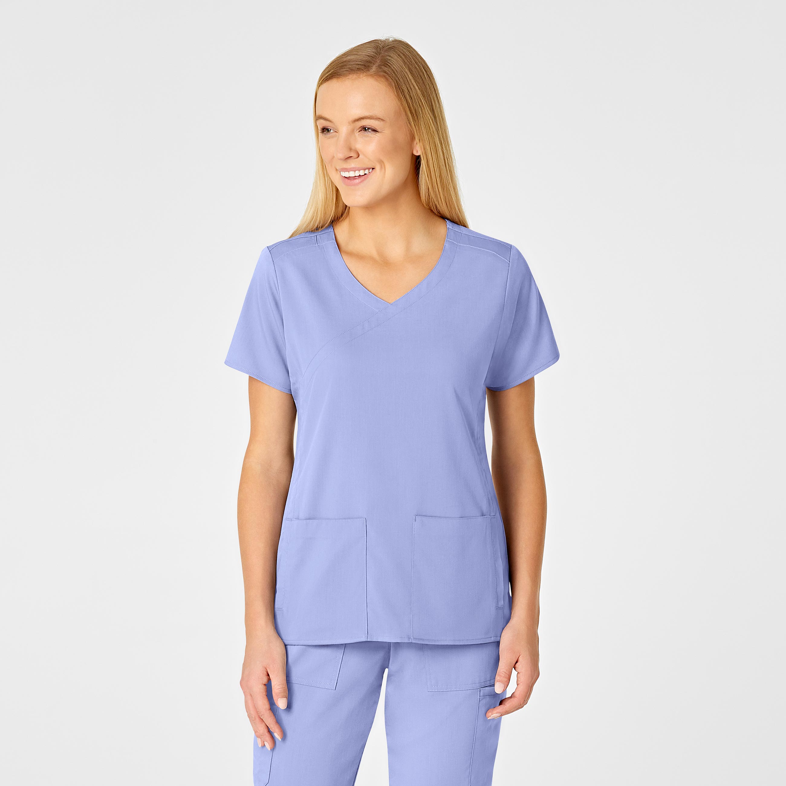 PRO Women&#8216;s 4 Pocket Wrap Scrub Top-Wonder Wink