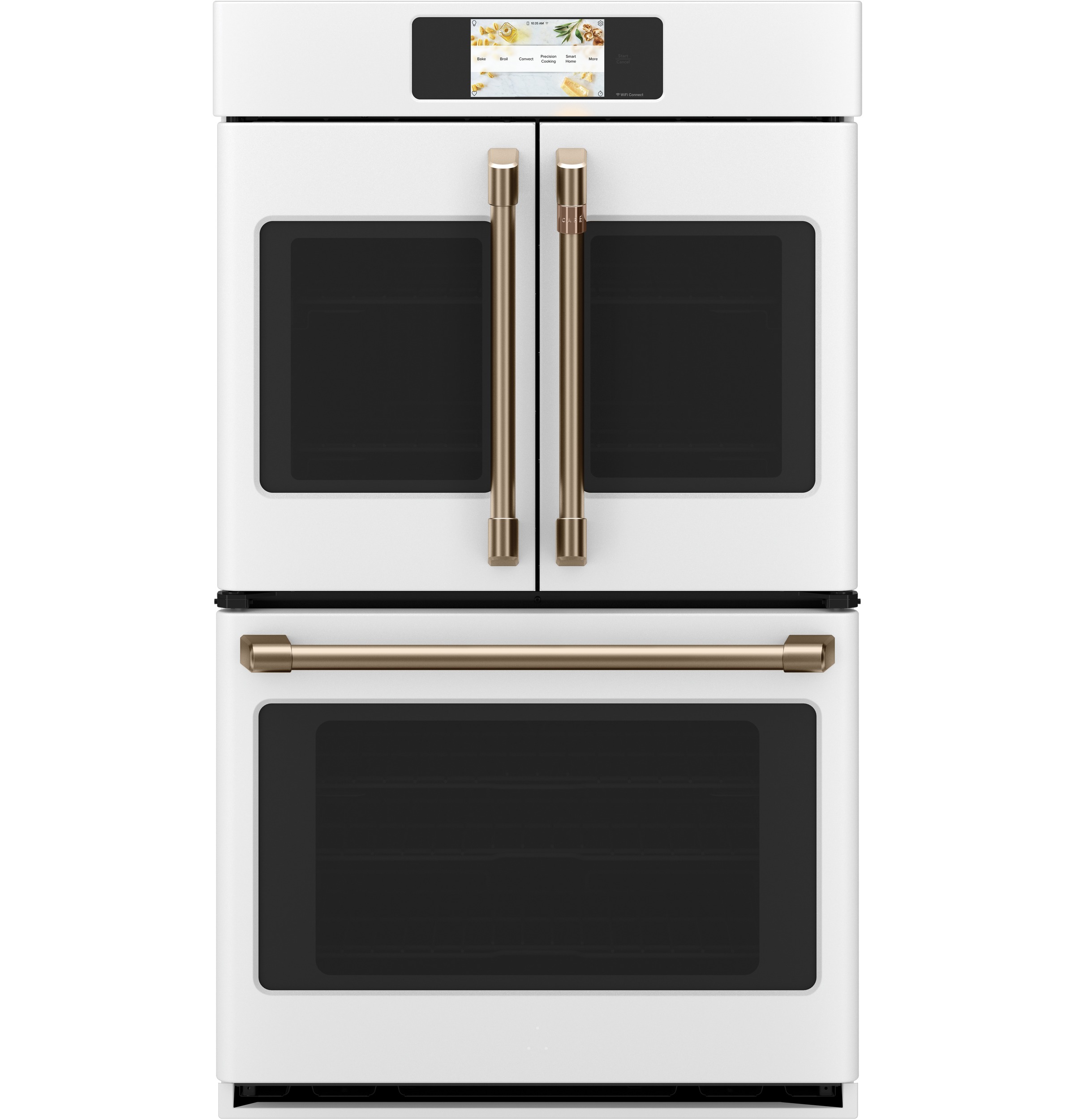 30" Width Dbl Elec French-Dr Slf & Stm Cln Conv (Both) 7" Full-Clr Tch LCD Scrn 4x Roller Rck, Meat Prb Prec Ckg, Hot-Air Fry — Connectable via built-in WiFi — Est Drop Date = JUN-26