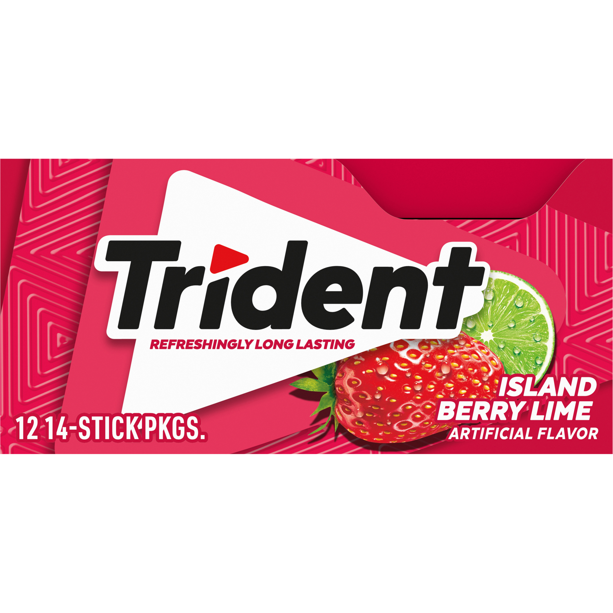Trident Island Berry Lime Sugar Free Gum, 12 Packs of 14 Pieces (168 Total Pieces)-thumbnail-2