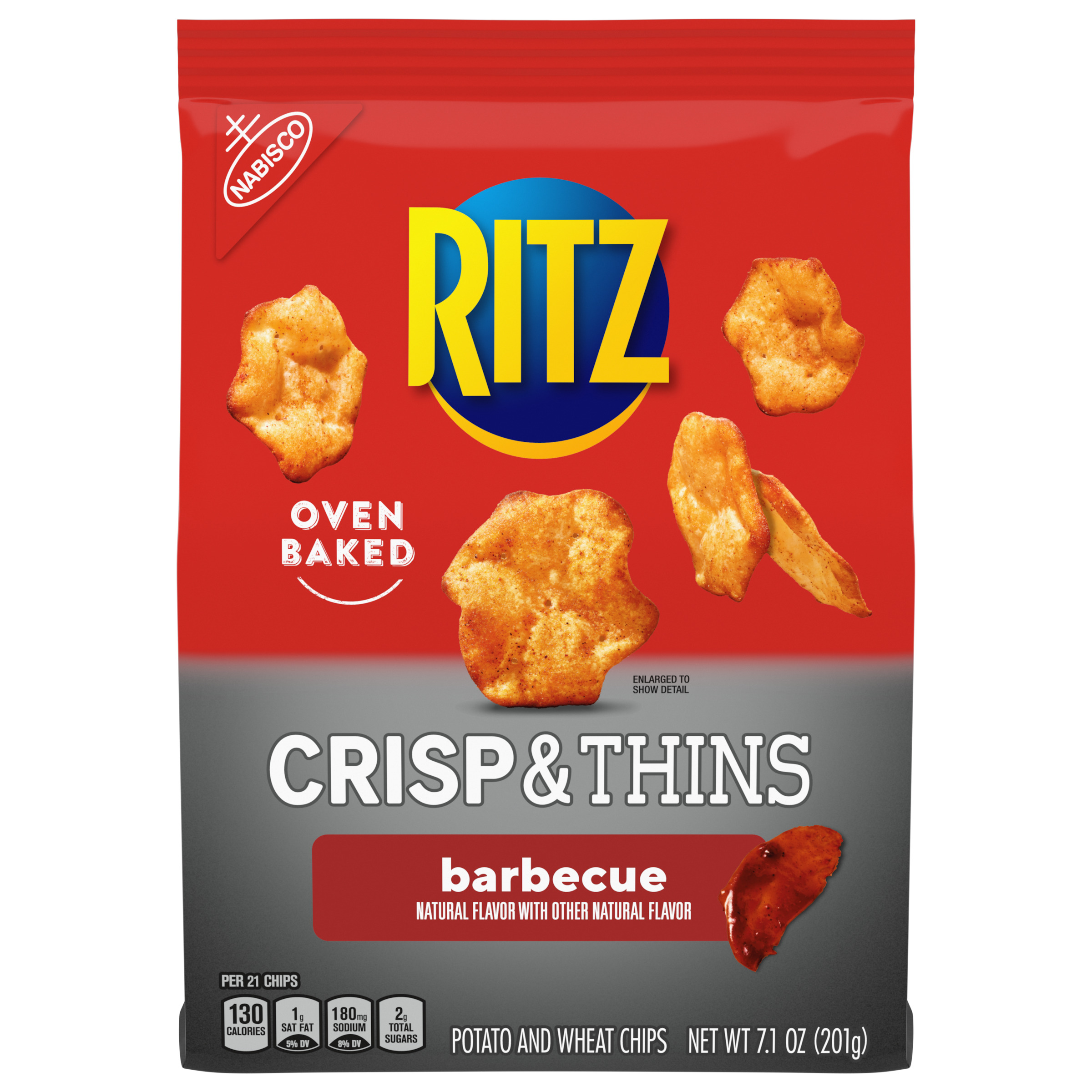 RITZ Crisp and Thins Barbecue Chips, 7.1 oz-thumbnail-0