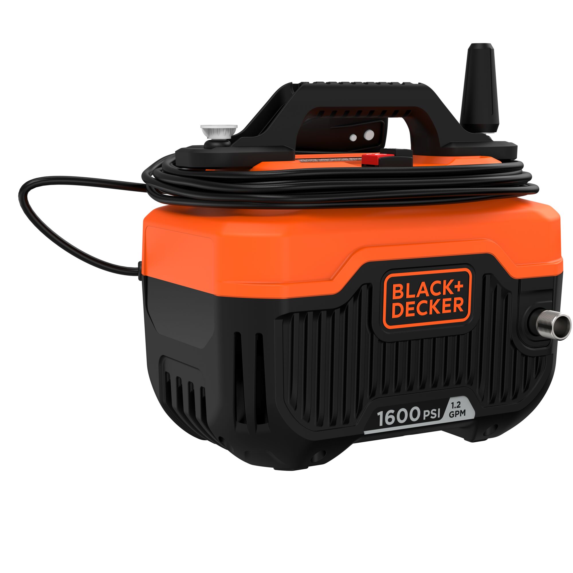 Profile of Black and decker 1600 watts high pressure washer.