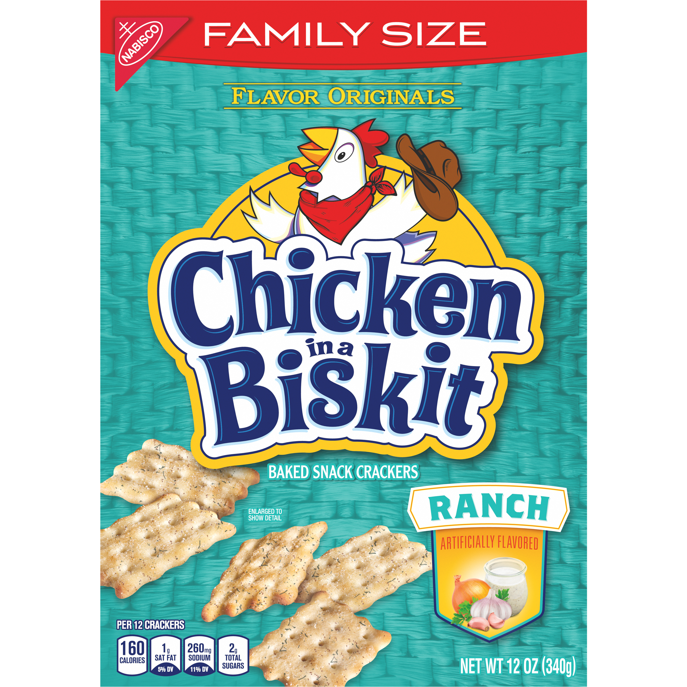 Chicken in a Biskit Ranch Baked Snack Crackers, Family Size, 12 oz-thumbnail-1