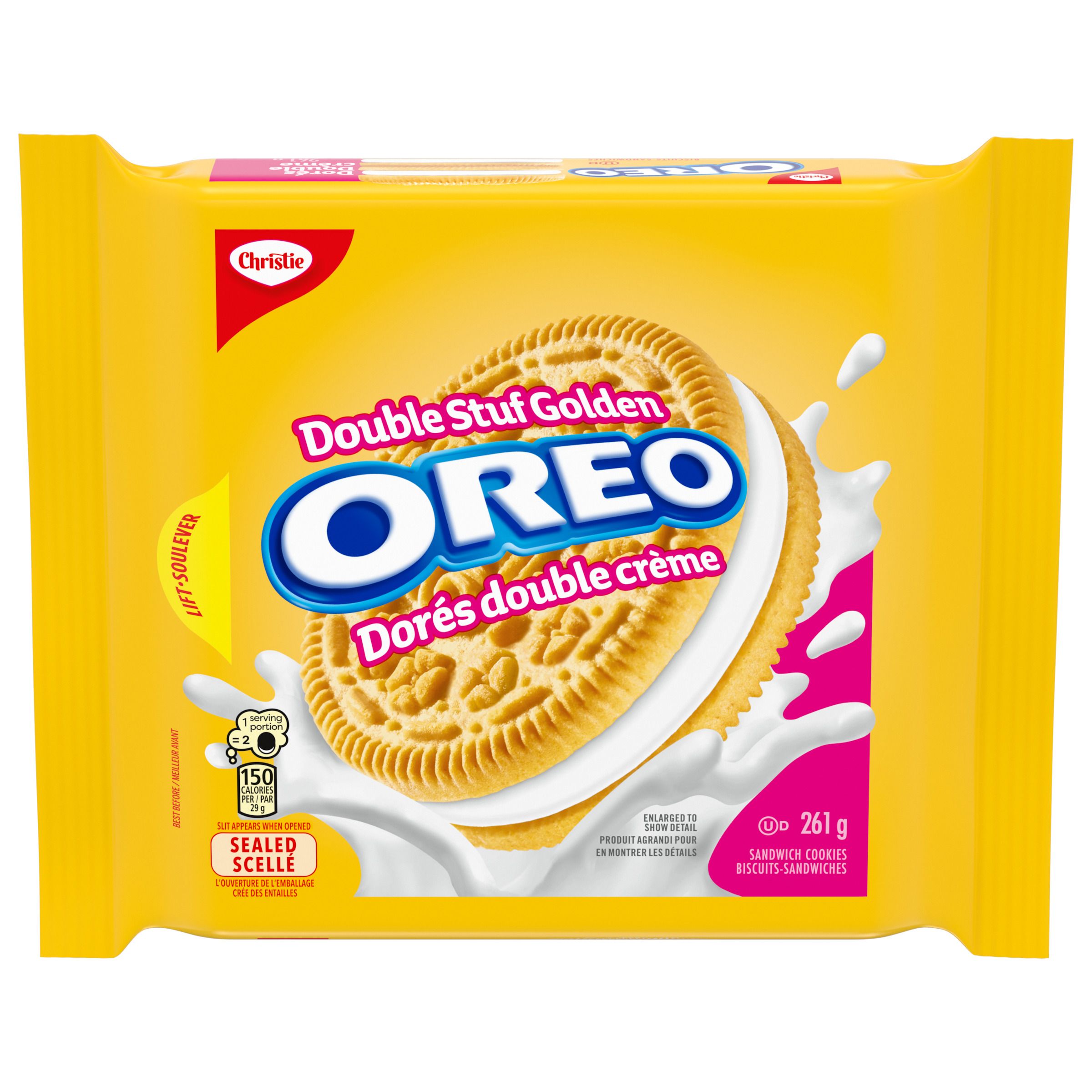 Oreo Double Stuf Golden Sandwich Cookies, 261G-thumbnail-0
