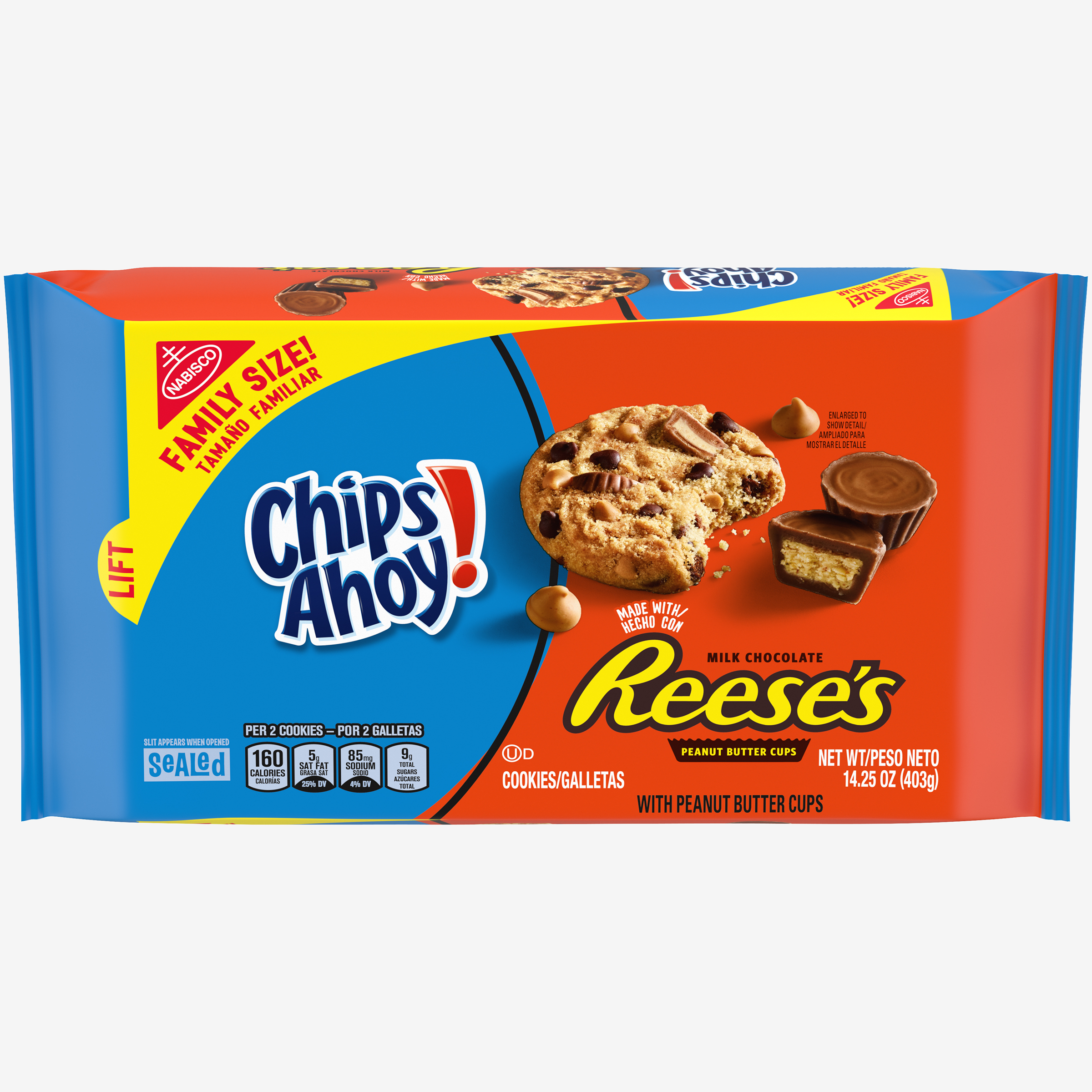 CHIPS AHOY! Cookies with Reese’s Peanut Butter Cups, Family Size, 14.25 oz-thumbnail-0