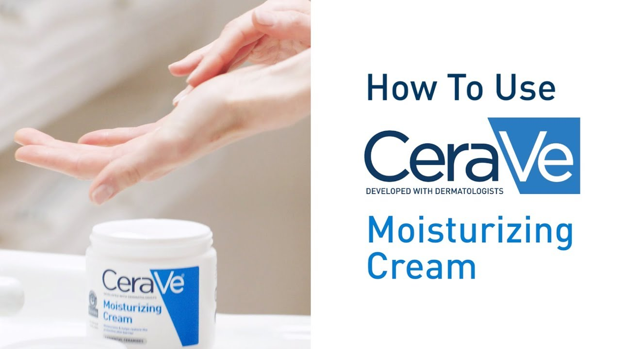 thumbnail video image 2 of CeraVe Moisturizing Cream Travel Size Face Moisturizer & Body Lotion Normal to Very Dry Skin 1.89 oz, 2 of 7