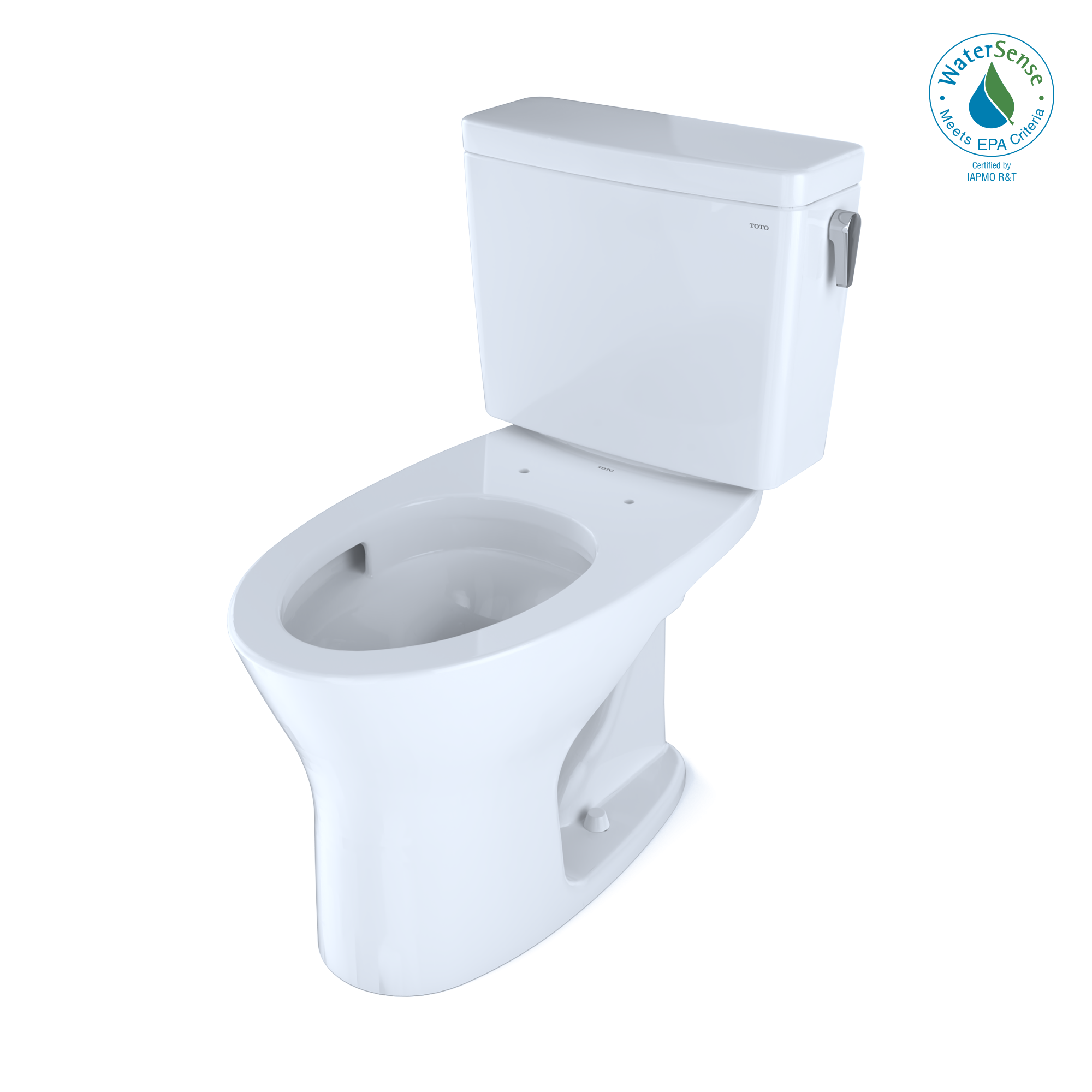 Toto TOTO® Drake® Two-Piece Elongated Dual Flush 1.28 and 0.8 GPF DYNAMAX TORNADO FLUSH® Toilet with CEFIONTECT® and Right-Hand Trip Lever, Cotton White - CST746CEMRG#01 2186030