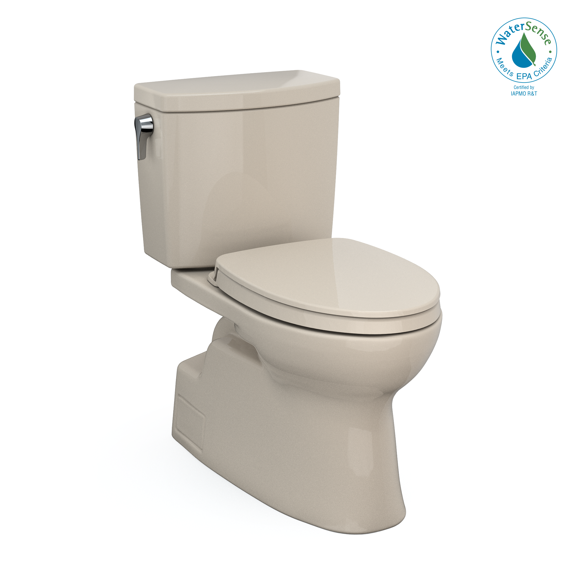 TOTO Vespin II 1G Two-Piece Elongated 1.0 GPF Universal Height Toilet with CEFIONTECT and SS124 SoftClose Seat, WASHLET+ Ready, Bone, Vitreous China|Plastic, MS474124CUFG#03